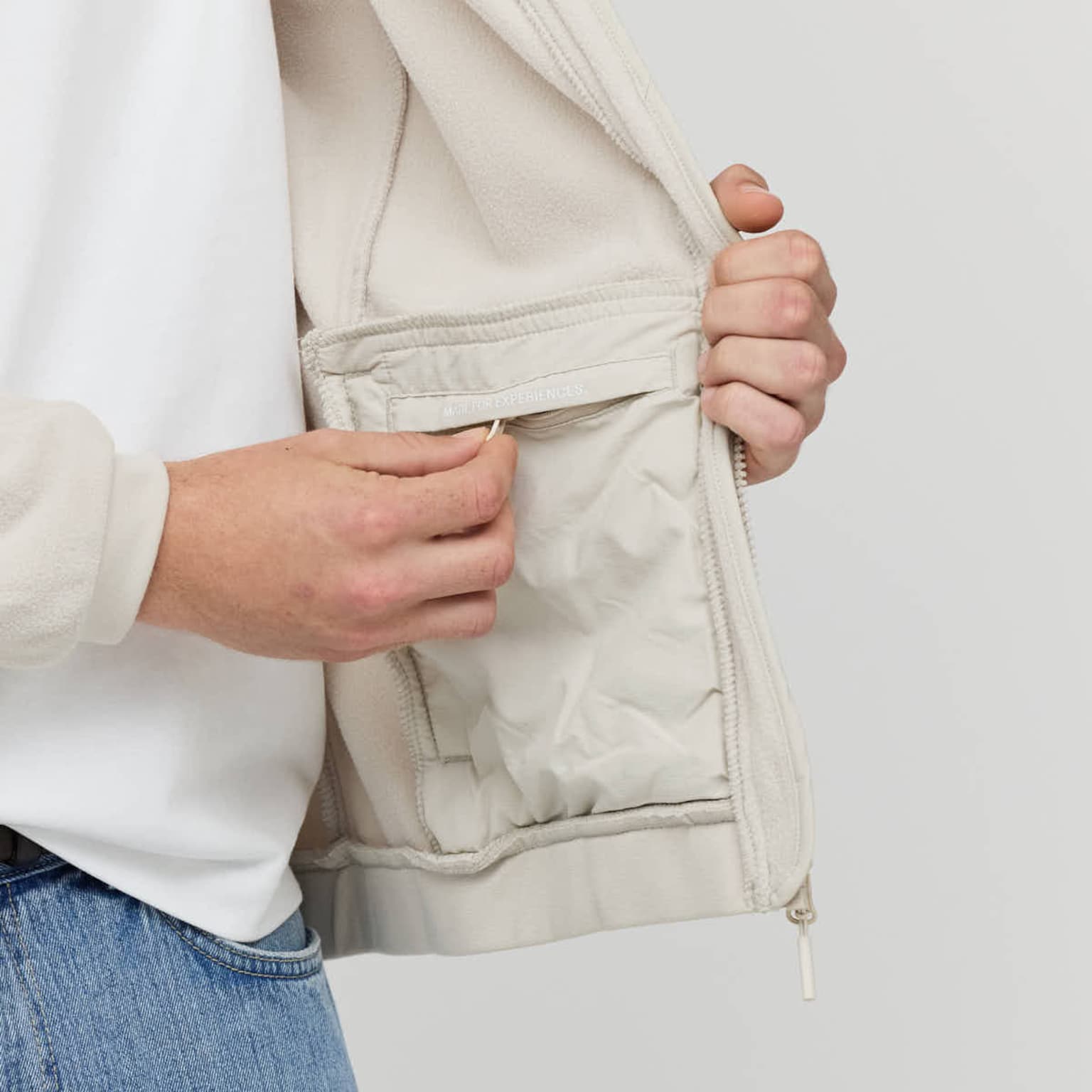 Light Fleece Jacket, Light Fleece Jacket Sandstone, Sandstone, Afbeelding 8 van 9