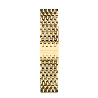 Bandjes, Woven Steel Strap Gold, Goud
