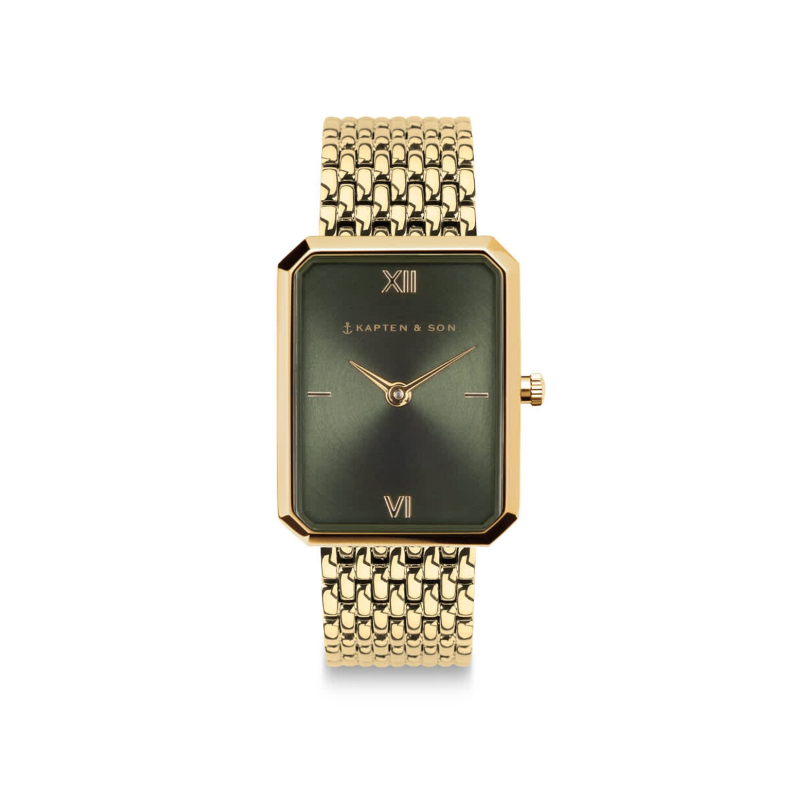 Grace, Grace Gold Green Woven Steel, Goud, Afbeelding 1 van 6