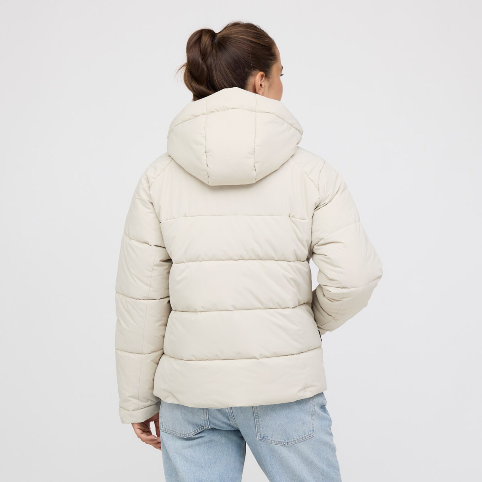 Short Winter Puffer Jacket, Short Winter Puffer Jacket Sandstone Sandstone, Bild 3 von 8