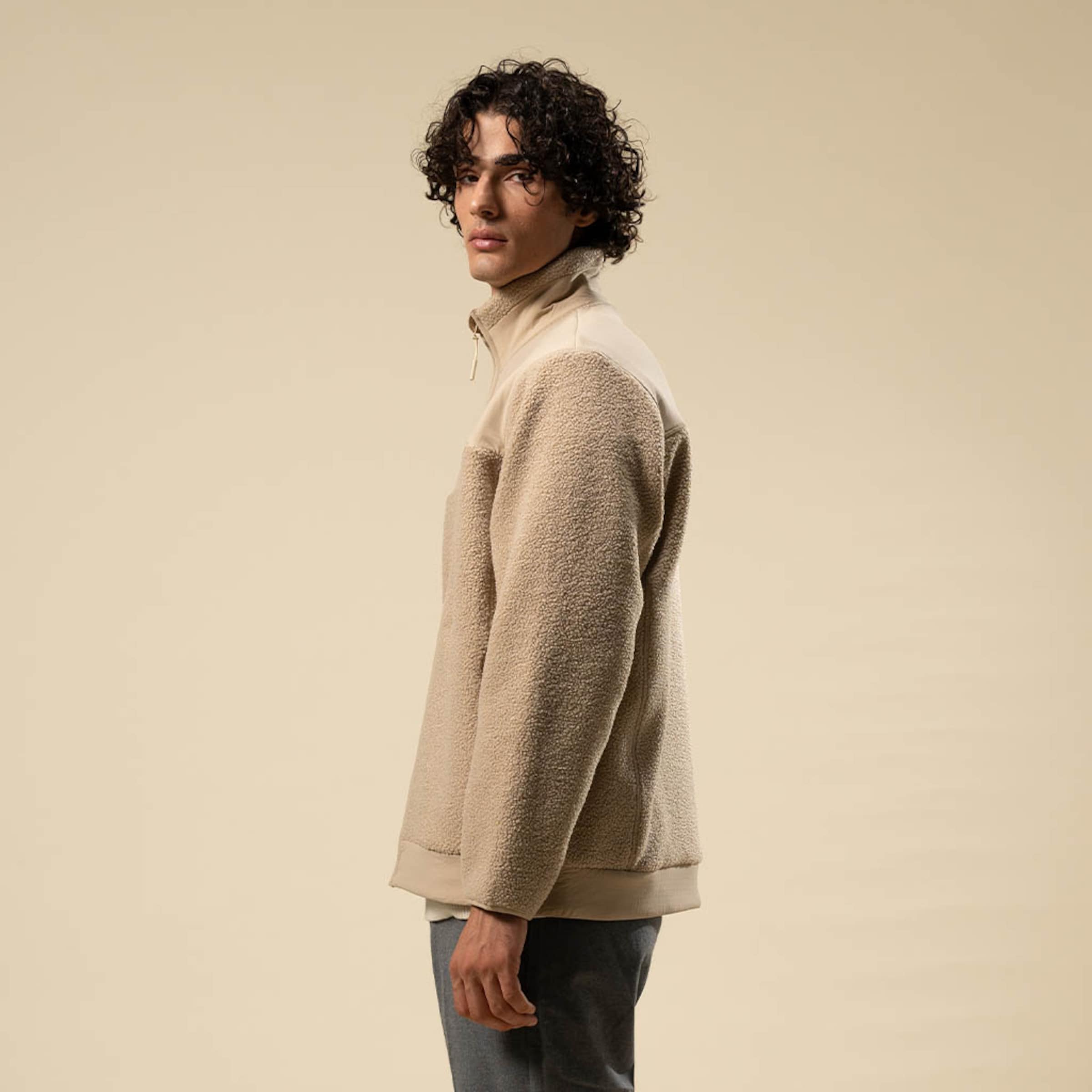 Teddy Fleece Jacket Sandstone