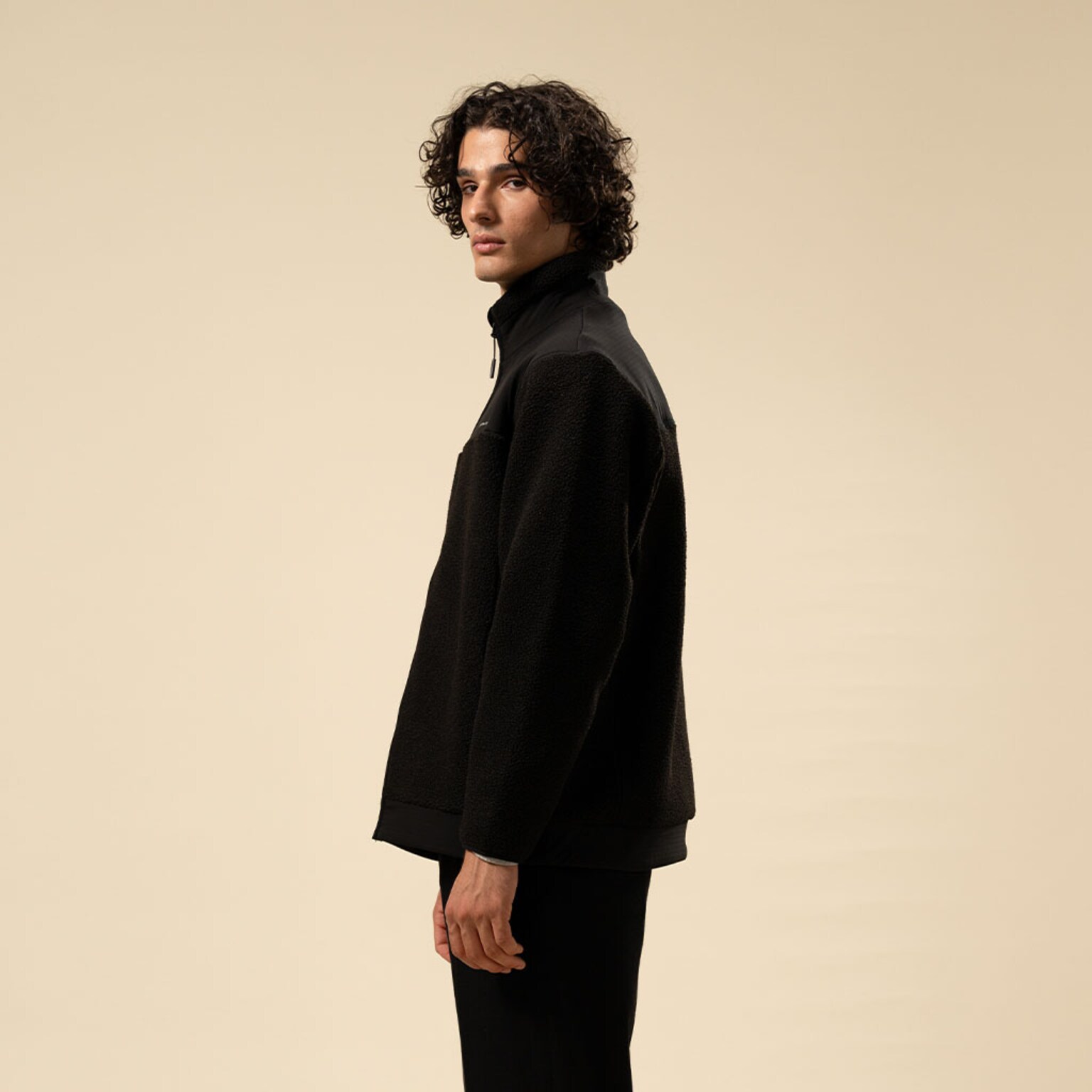 Teddy Fleece Jacket, Teddy Fleece Jacket Midnight Black, Zwart, Afbeelding 8 van 12