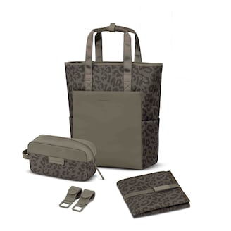 Lindby Pro Diaper, Lindby Pro Diaper Backpack Set Leo Dark Brown Braun
