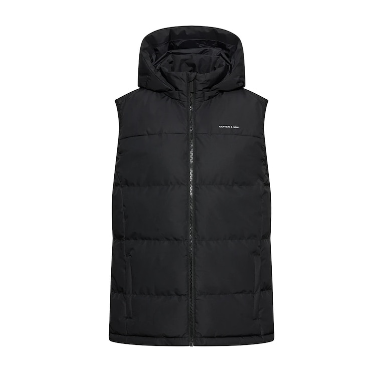Puffer Vest, Puffer Vest All Black Schwarz