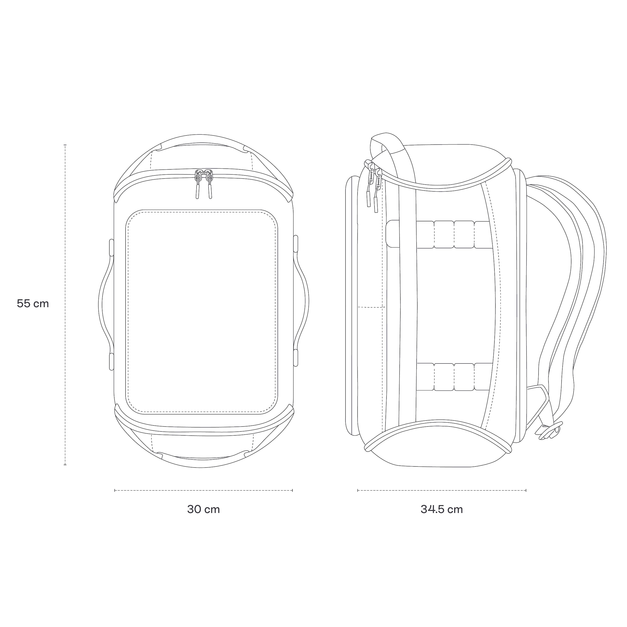 Lisbon Duffle Backpack Medium Muted Rose