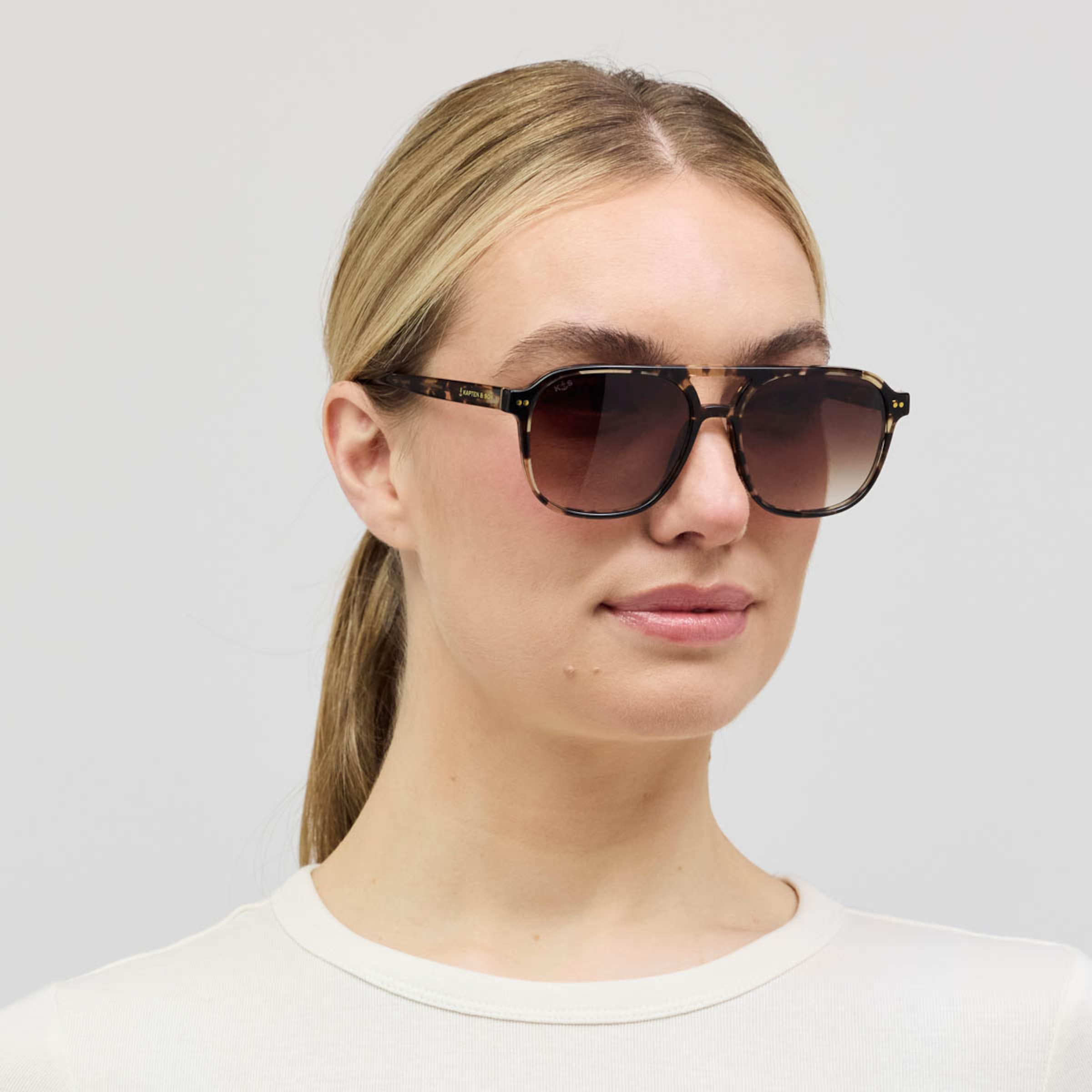 Zurich Oversize Crystal Tortoise Brown