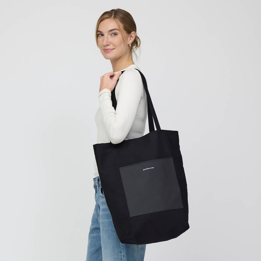 Shopper Bag, Shopper Bag All Black, Negro, Imagen 2 de 10
