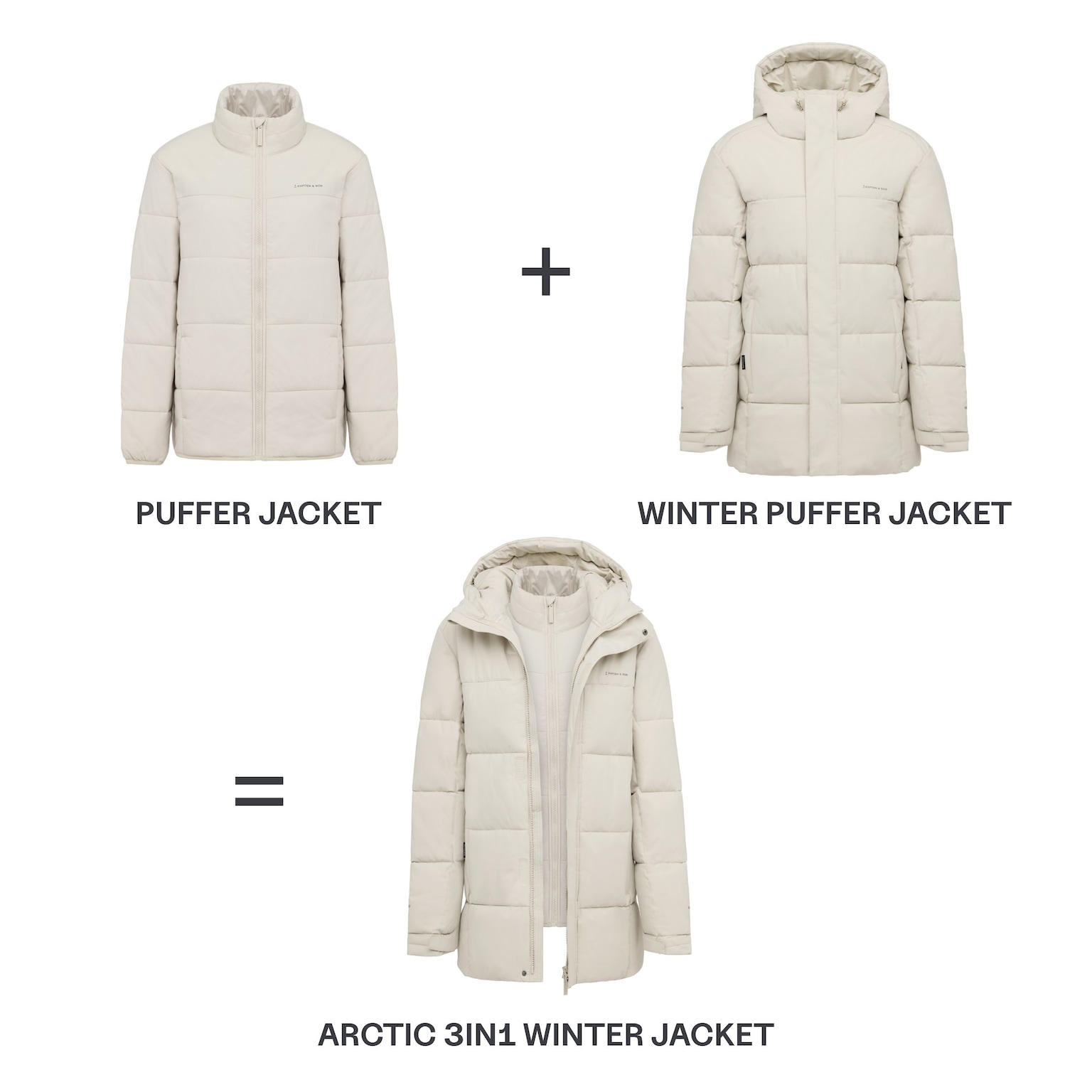 Arctic 3in1 Winter Jacket, Arctic 3in1 Winter Jacket Sandstone, Sandstone, Afbeelding 4 van 18