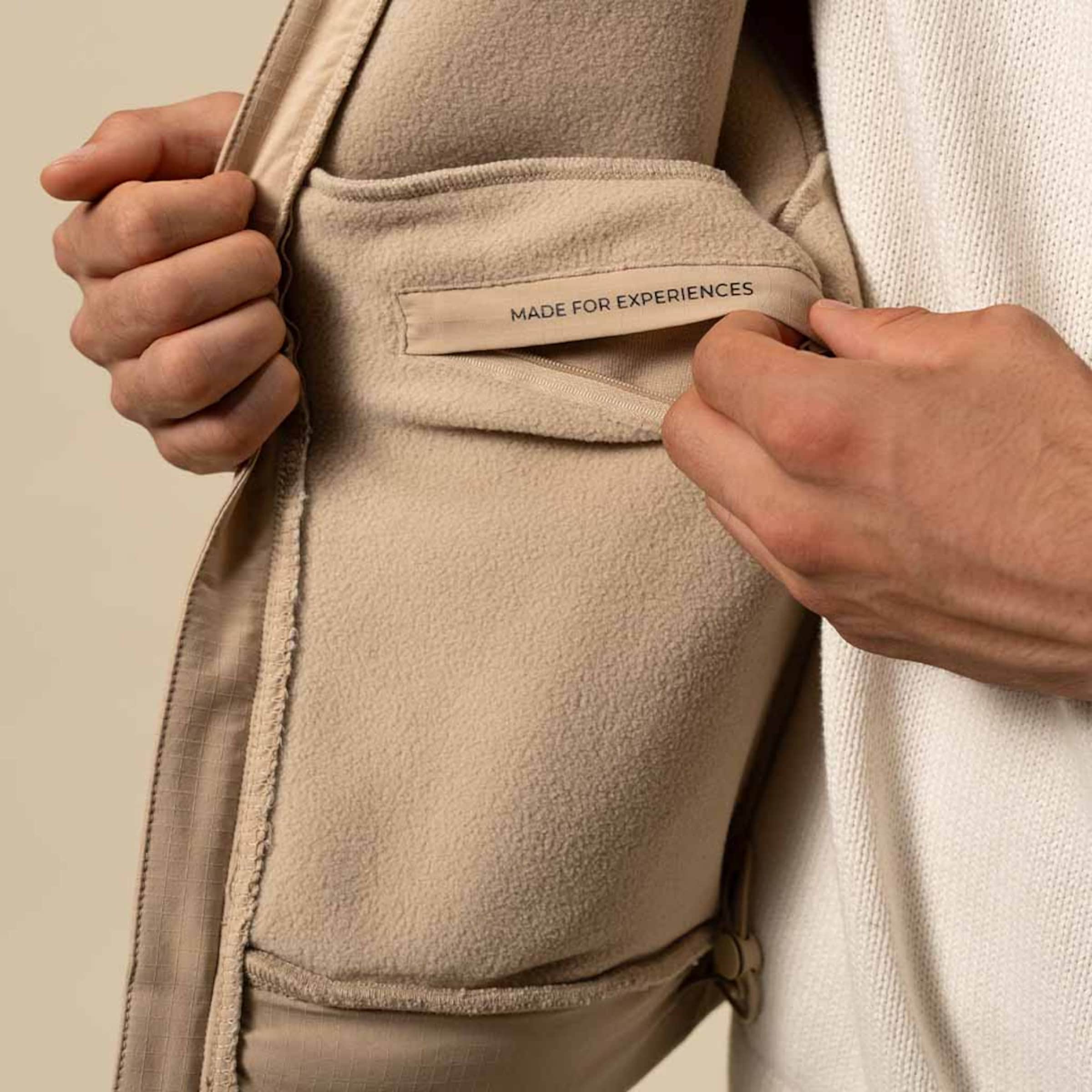 Teddy Fleece Jacket Sandstone