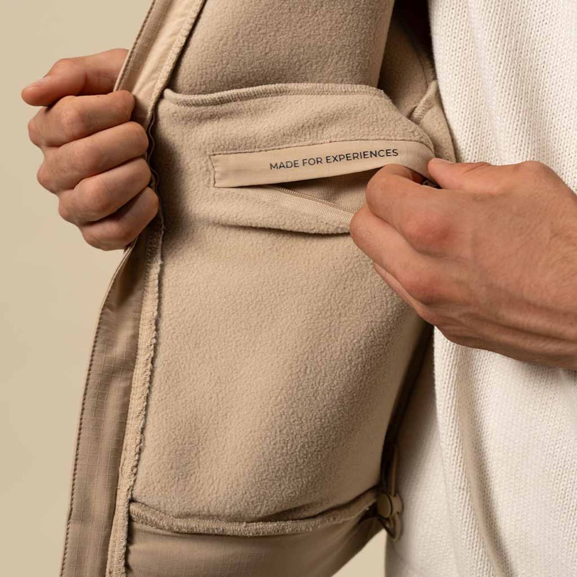 Kapten & Son TEDDY FLEECE JACKET - Giacca in pile - sandstone/beige Kapten & Son TEDDY FLEECE JACKET - Giacca in pile - sandstone/beige