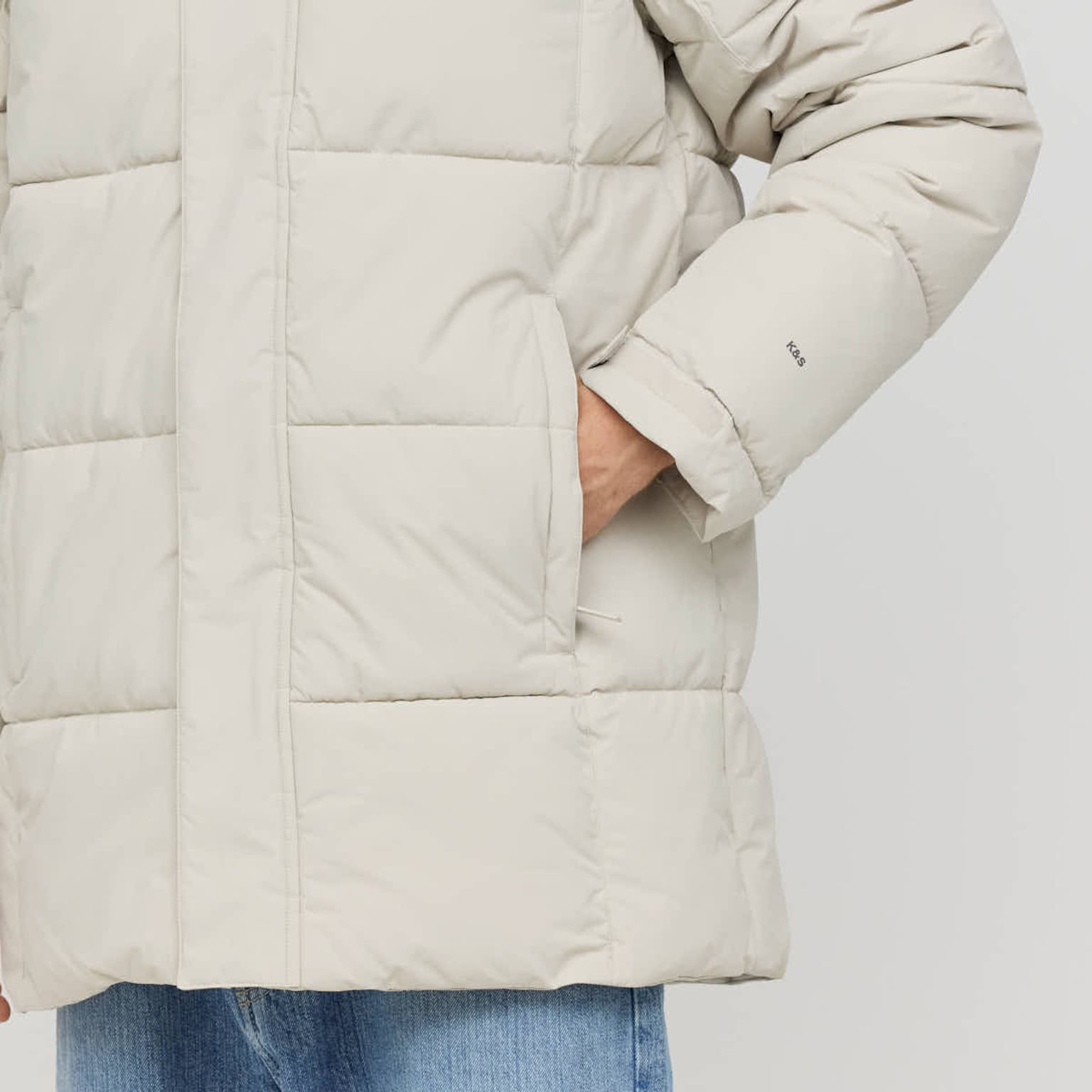 Winter Puffer Jacket, Winter Puffer Jacket Sandstone, Sandstone, Afbeelding 9 van 11