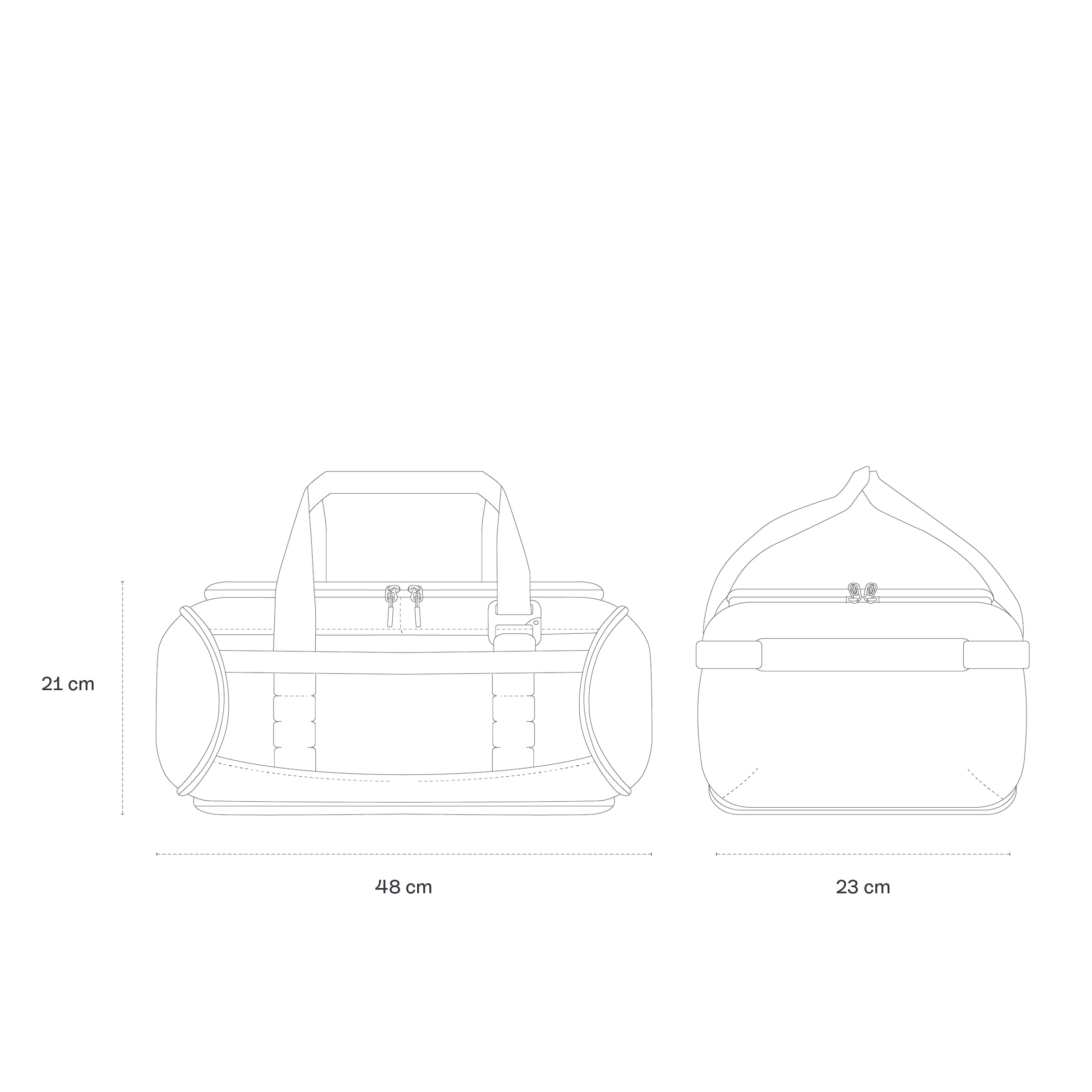 Lisbon Duffle Backpack Small All Black 