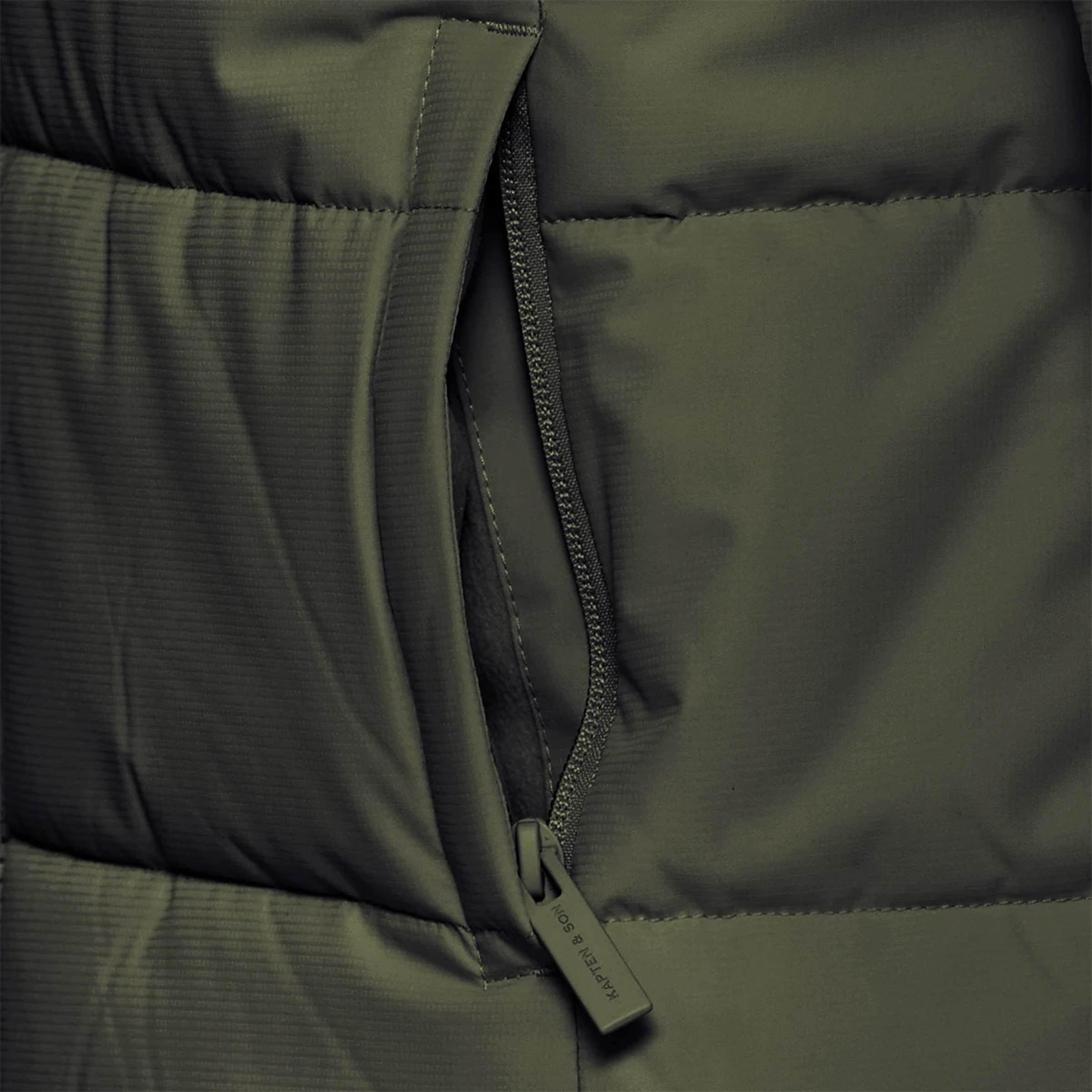 Short Winter Puffer Jacket Olive