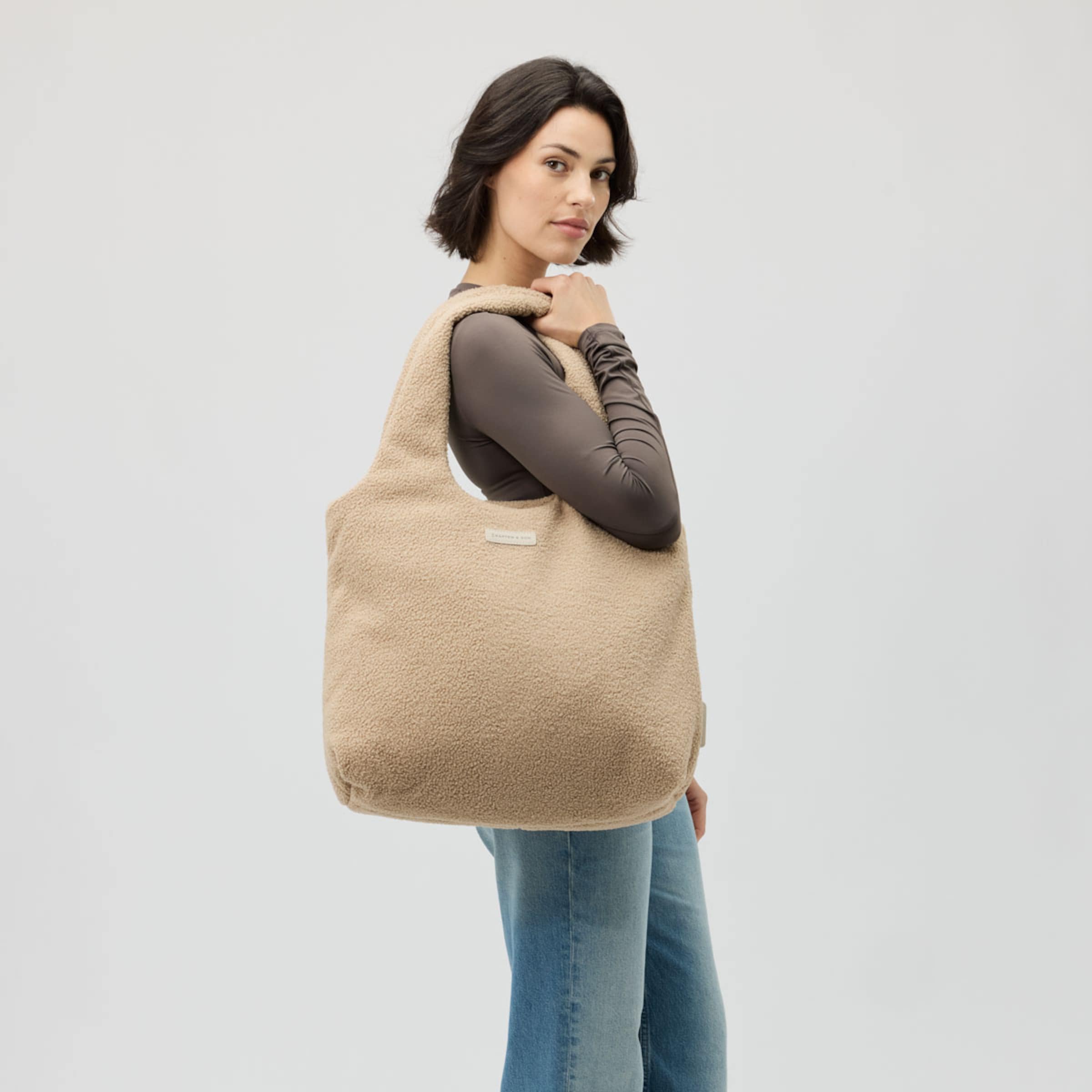 Skara Cloud Shopper Fleece Sandstone