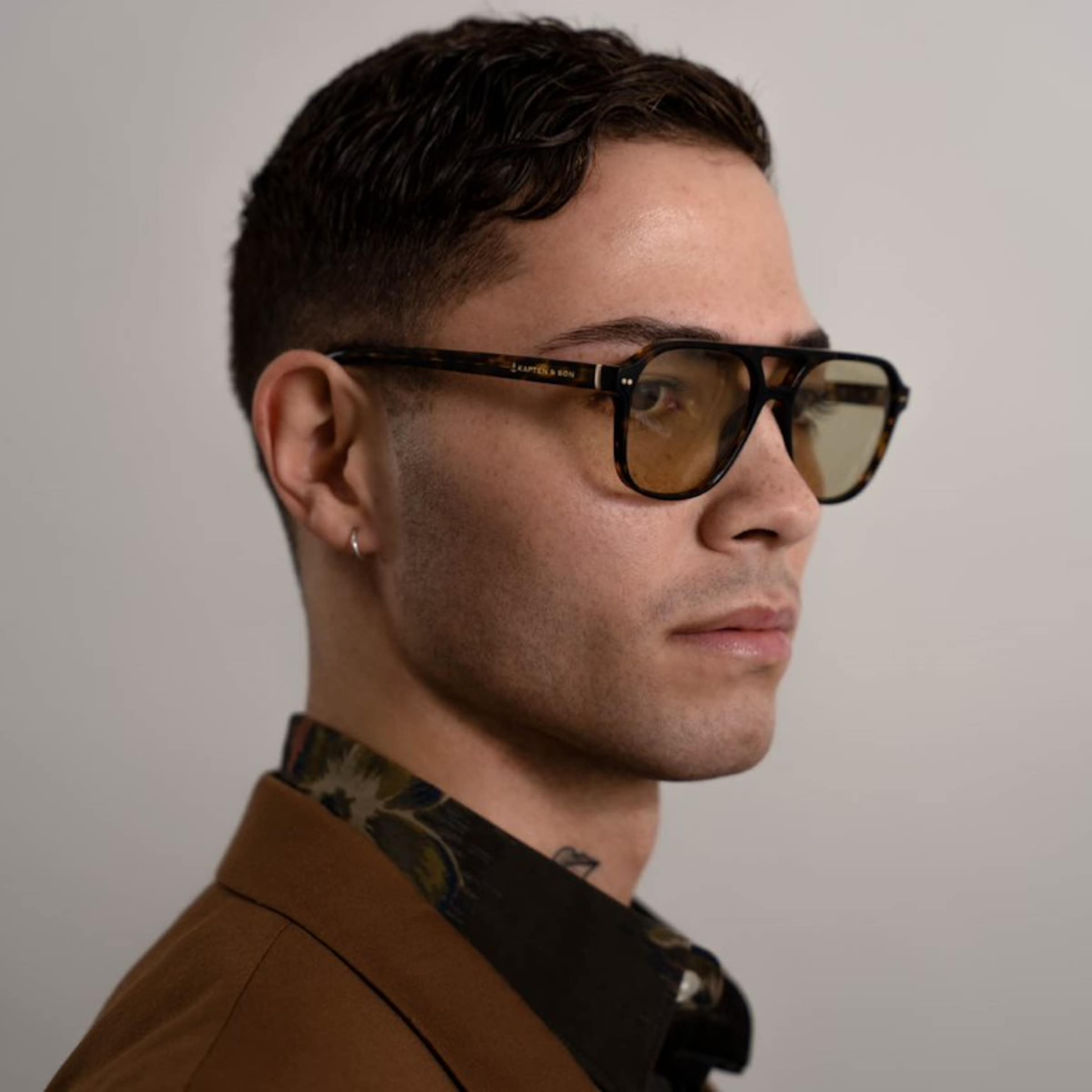 Zurich Oversize Dark Tortoise Green