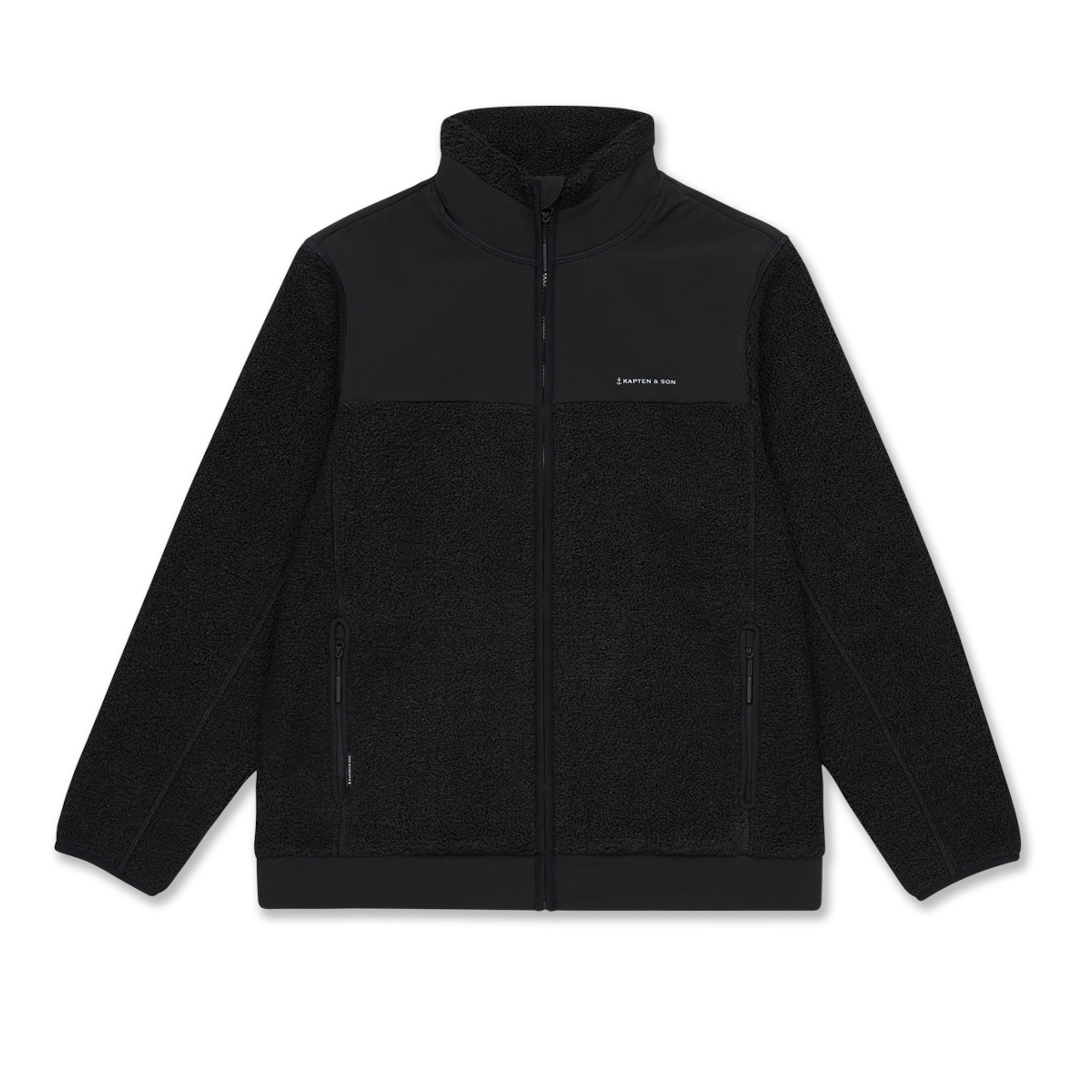 Niet geselecteerd, Teddy Fleece Jacket, Teddy Fleece Jacket Midnight Black, Zwart