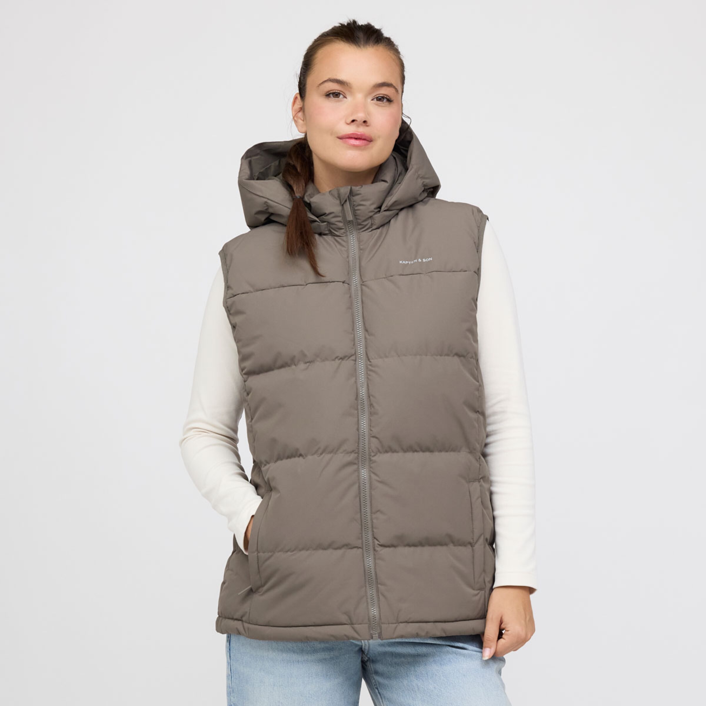 Puffer Vest Taupe