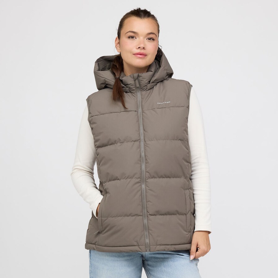 Puffer Vest, Puffer Vest Taupe Taupe, Bild 3 von 11