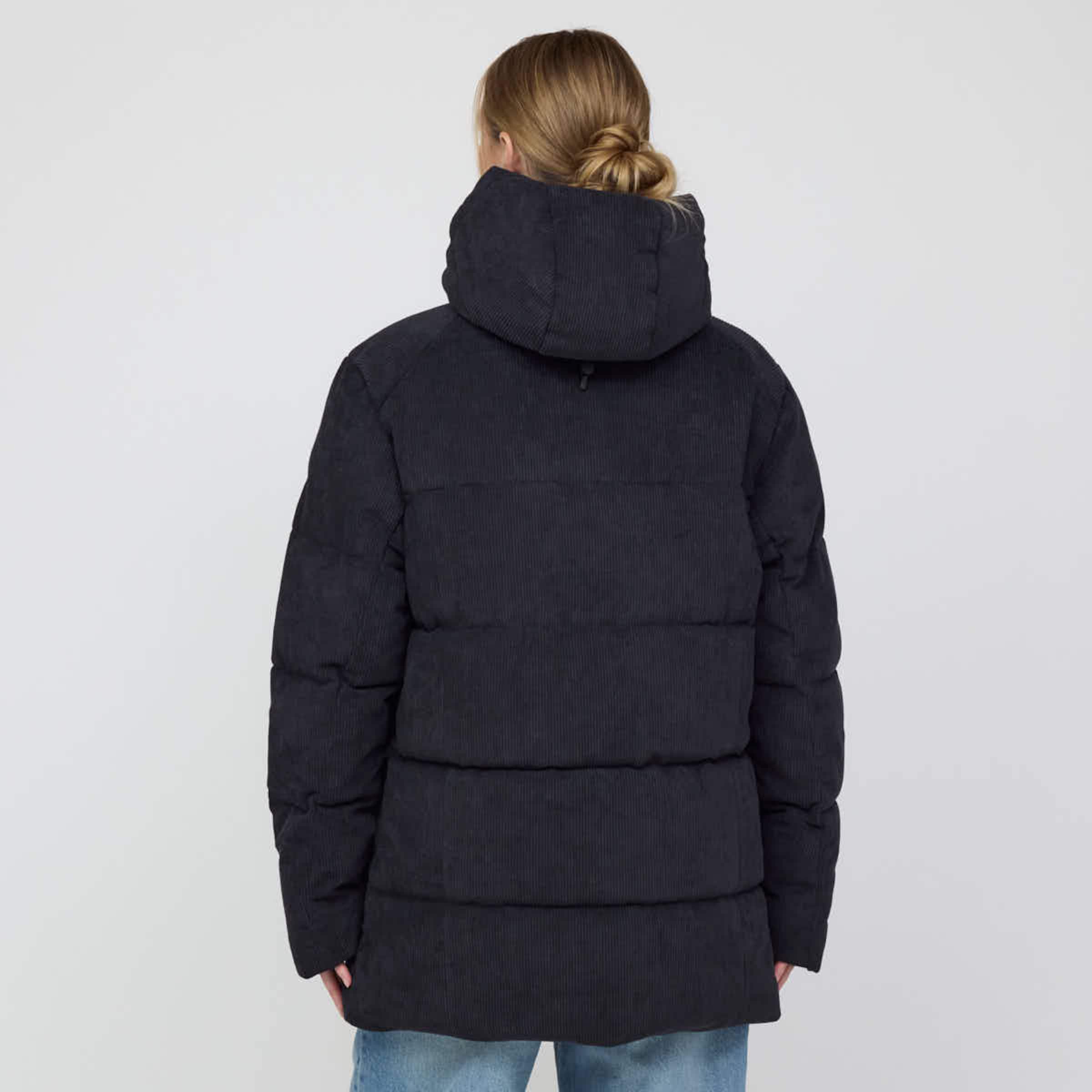 Winter Puffer Jacket Cord All Black
