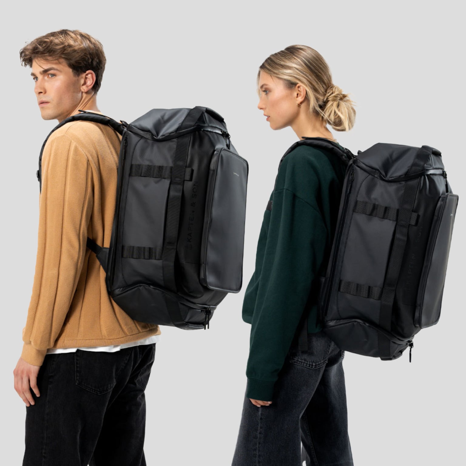 Lisbon Duffle Medium, Lisbon Duffle Backpack Medium All Black, Zwart, Afbeelding 4 van 14