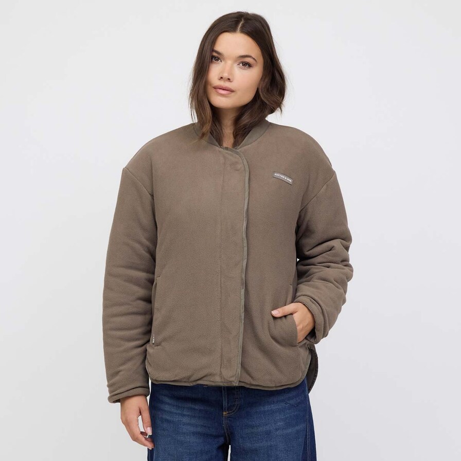 Reversible Bomber Puffer Jacket, Reversible Bomber Puffer Jacket Taupe/Fleece Taupe, Bild 4 von 13