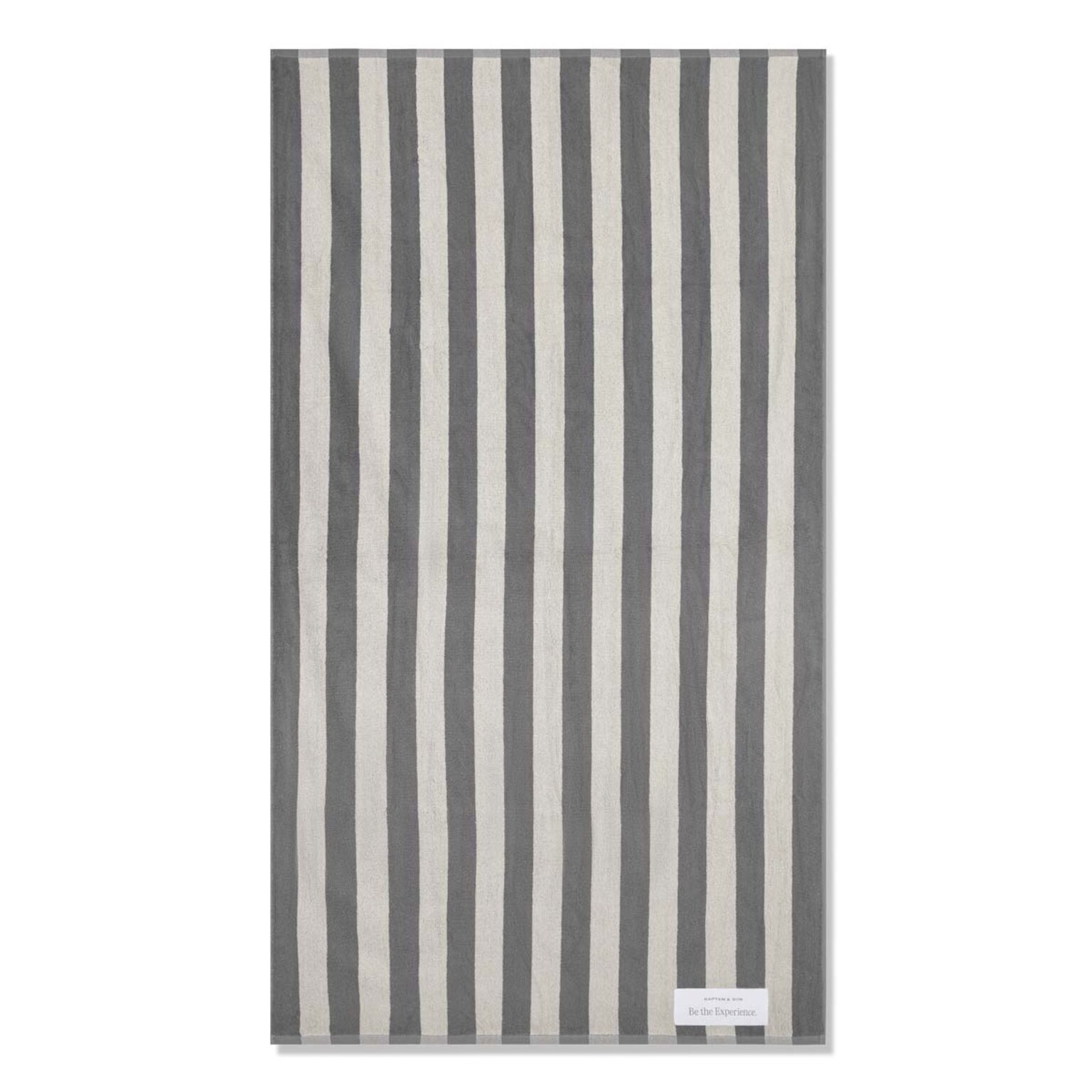 Towel, Towel Sand Black Stripe Noir, Image 2 sur 2