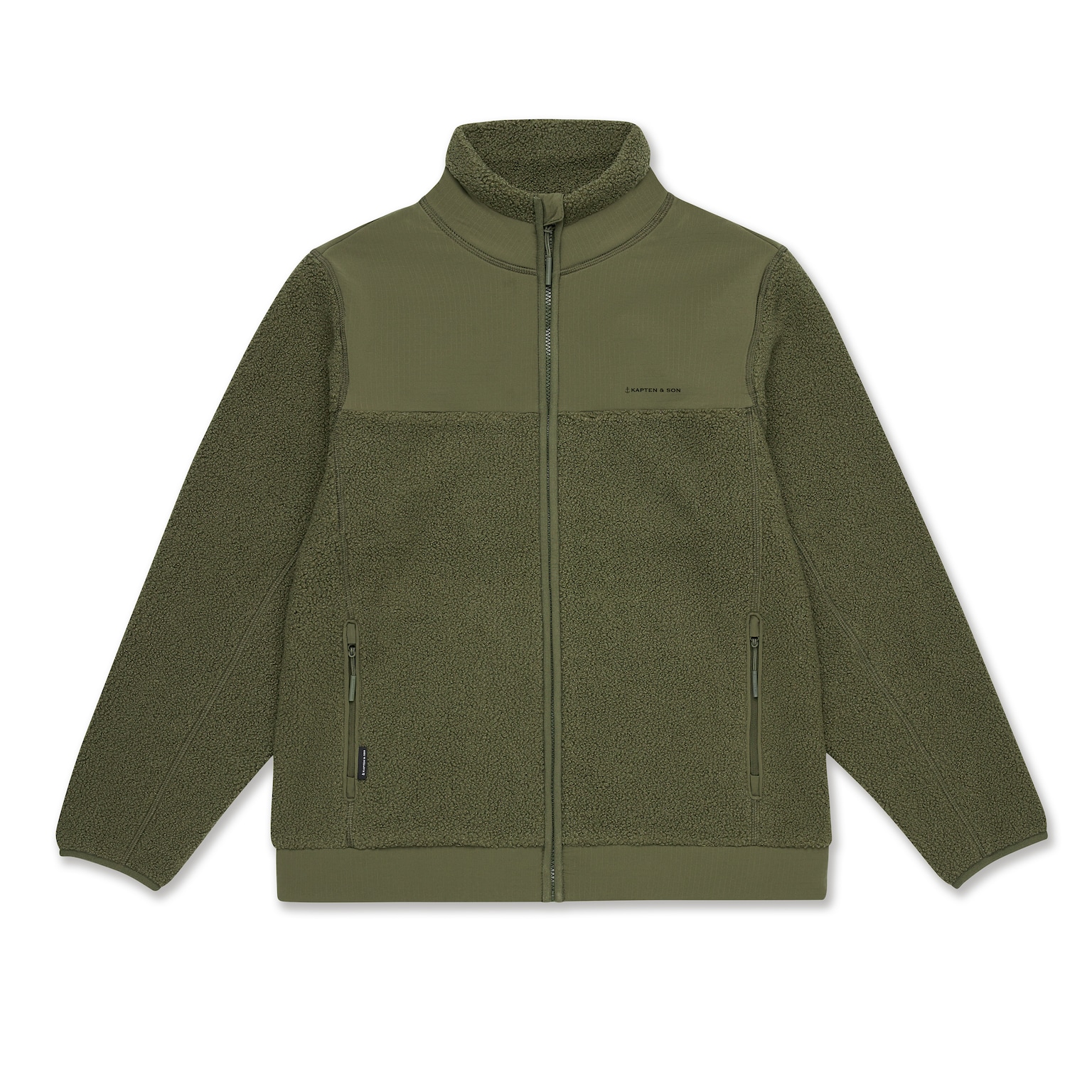 Teddy Fleece Jacket, Teddy Fleece Jacket Forest Green, Groen, Afbeelding 1 van 12