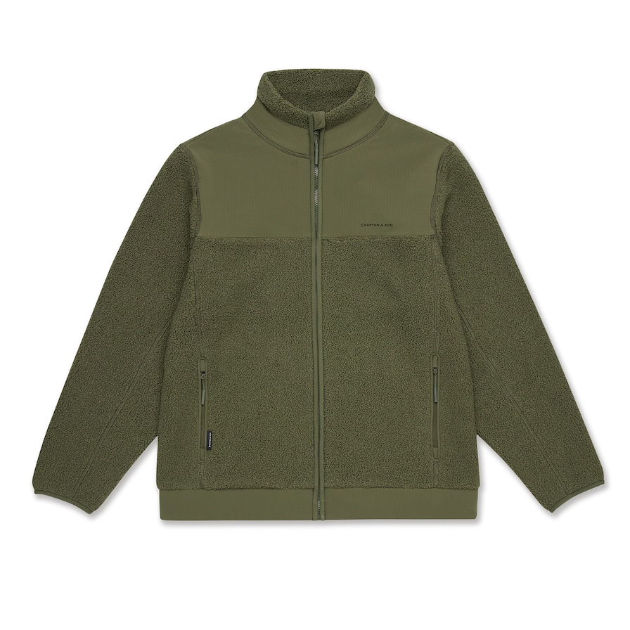 Teddy Fleece Jacket, Teddy Fleece Jacket Forest Green, Groen, Afbeelding 1 van 12