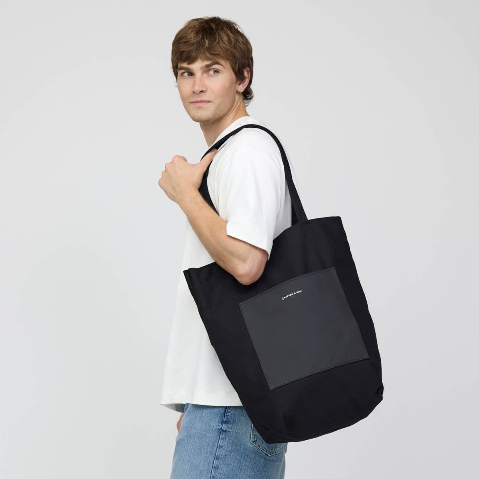 Shopper Bag, Shopper Bag All Black, Negro, Imagen 3 de 10