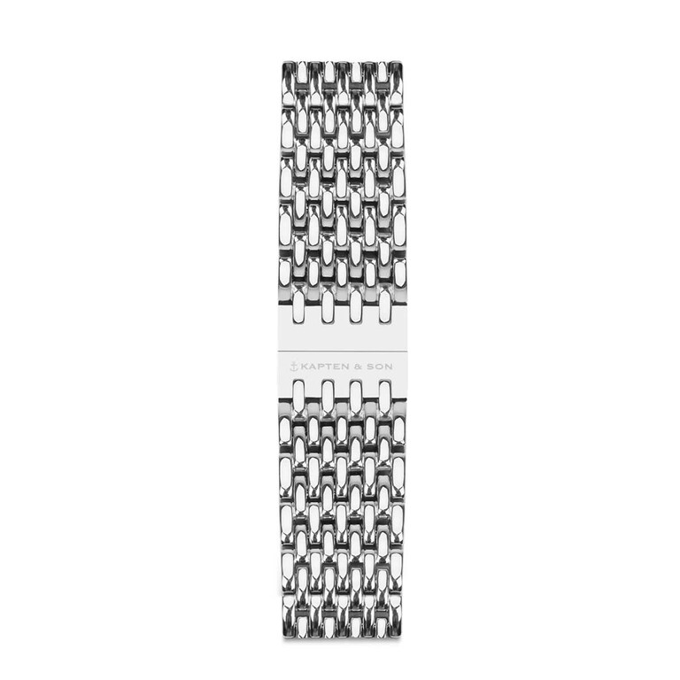 Correas, Woven Steel Strap Silver, Plateado