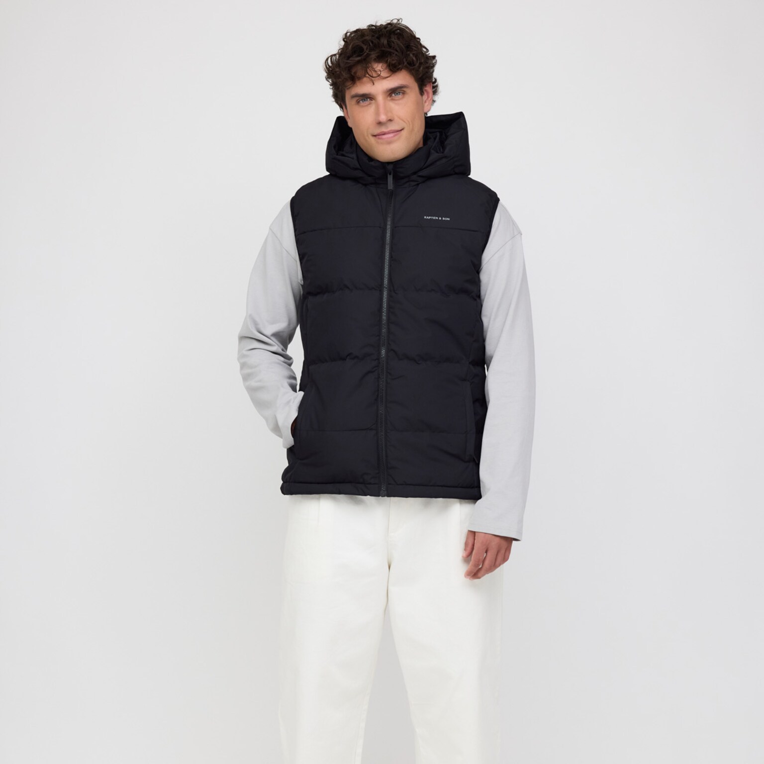 Puffer Vest, Puffer Vest All Black Schwarz, Bild 3 von 11