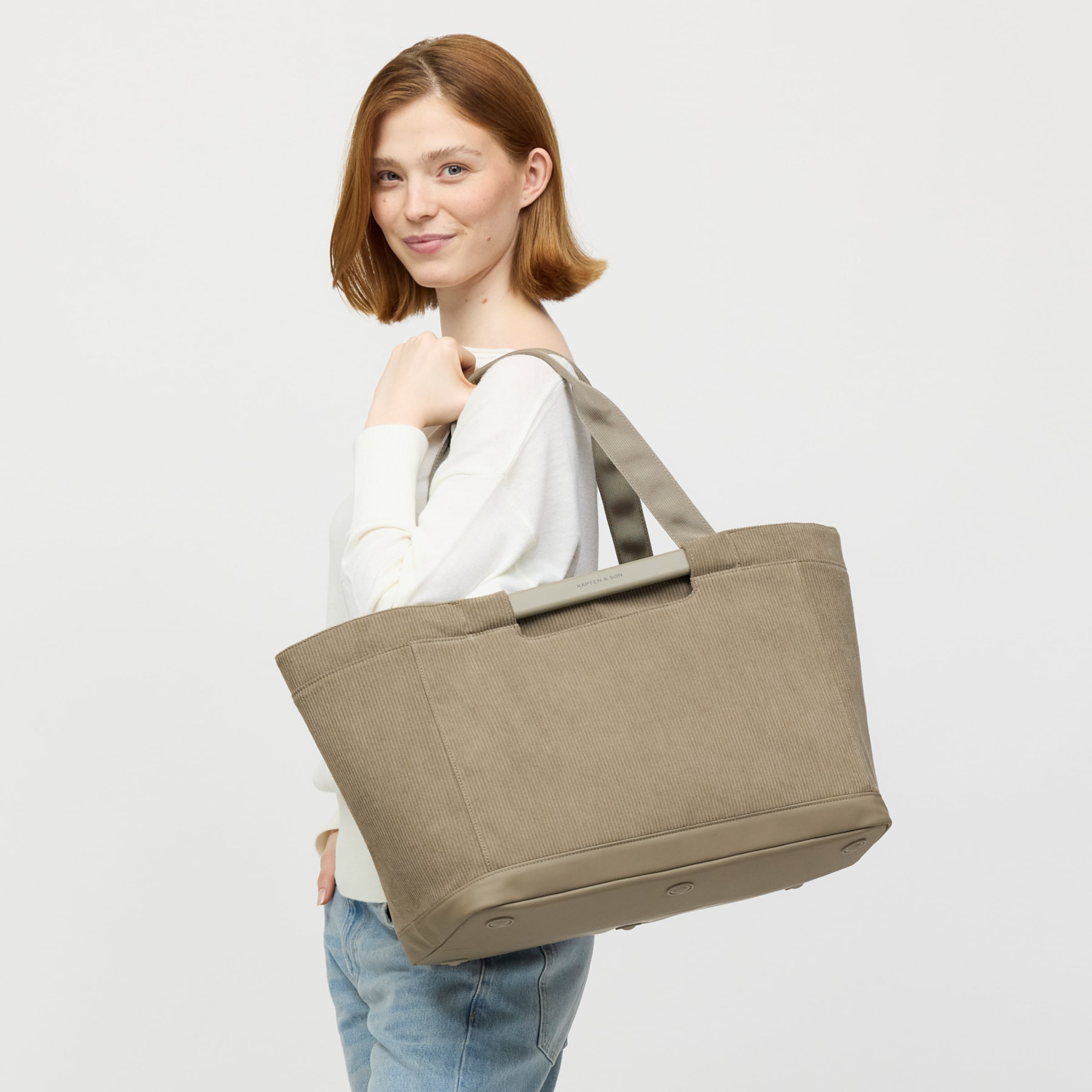 Vaasa Shopping Basket Cord Dusty Khaki