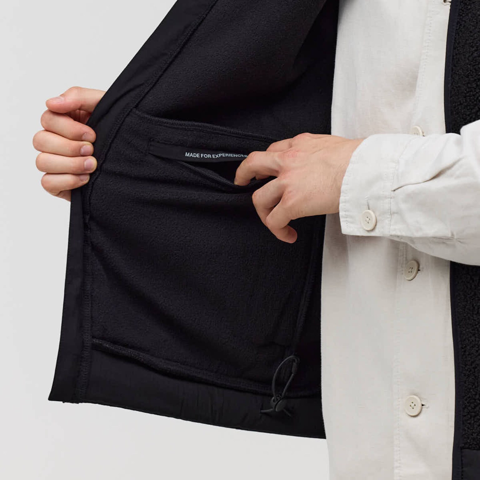Teddy Fleece Vest, Teddy Fleece Vest All Black, Zwart, Afbeelding 7 van 8