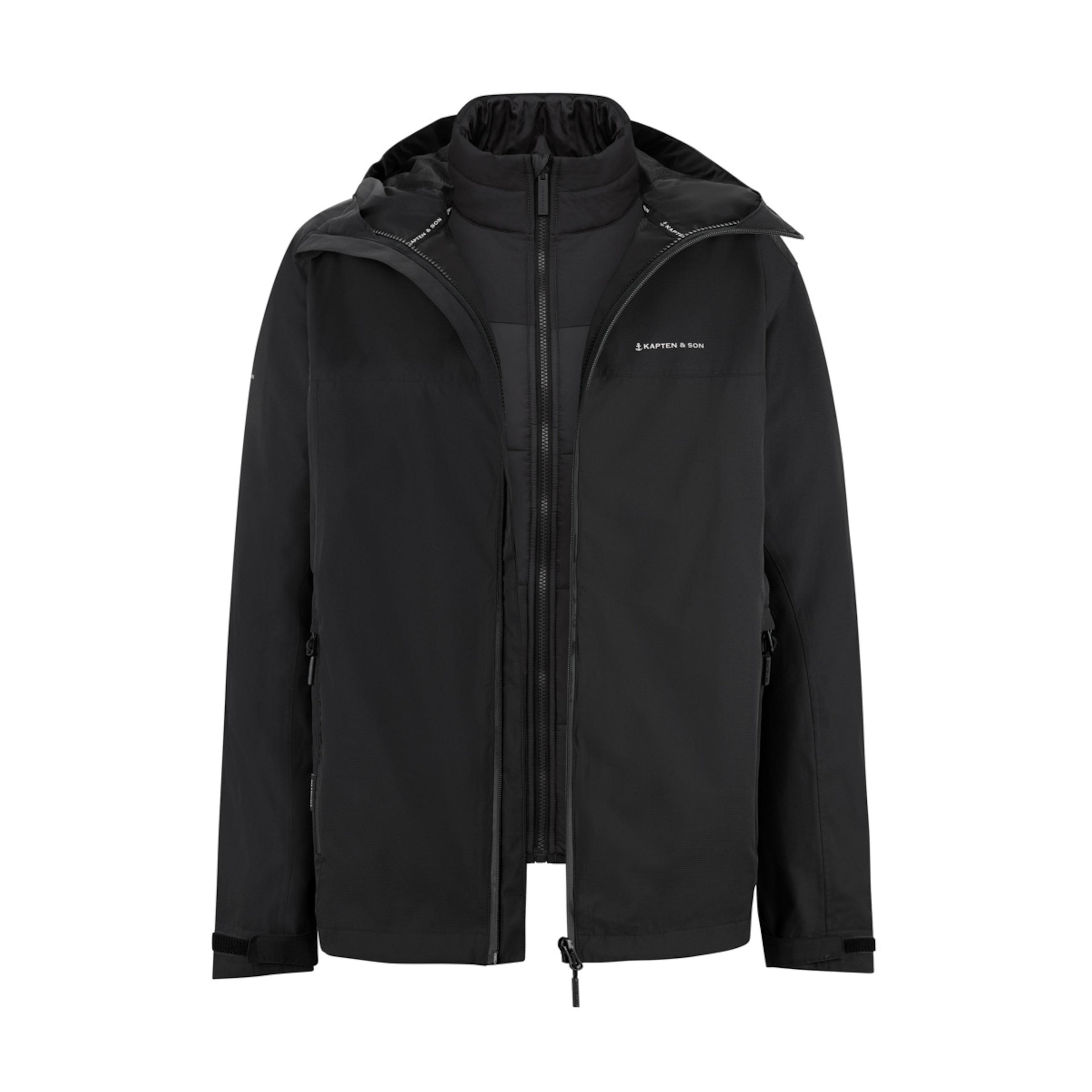 No seleccionado, Puffer 3in1 Rain Jacket, Puffer 3in1 Rain Jacket All Black, Negro