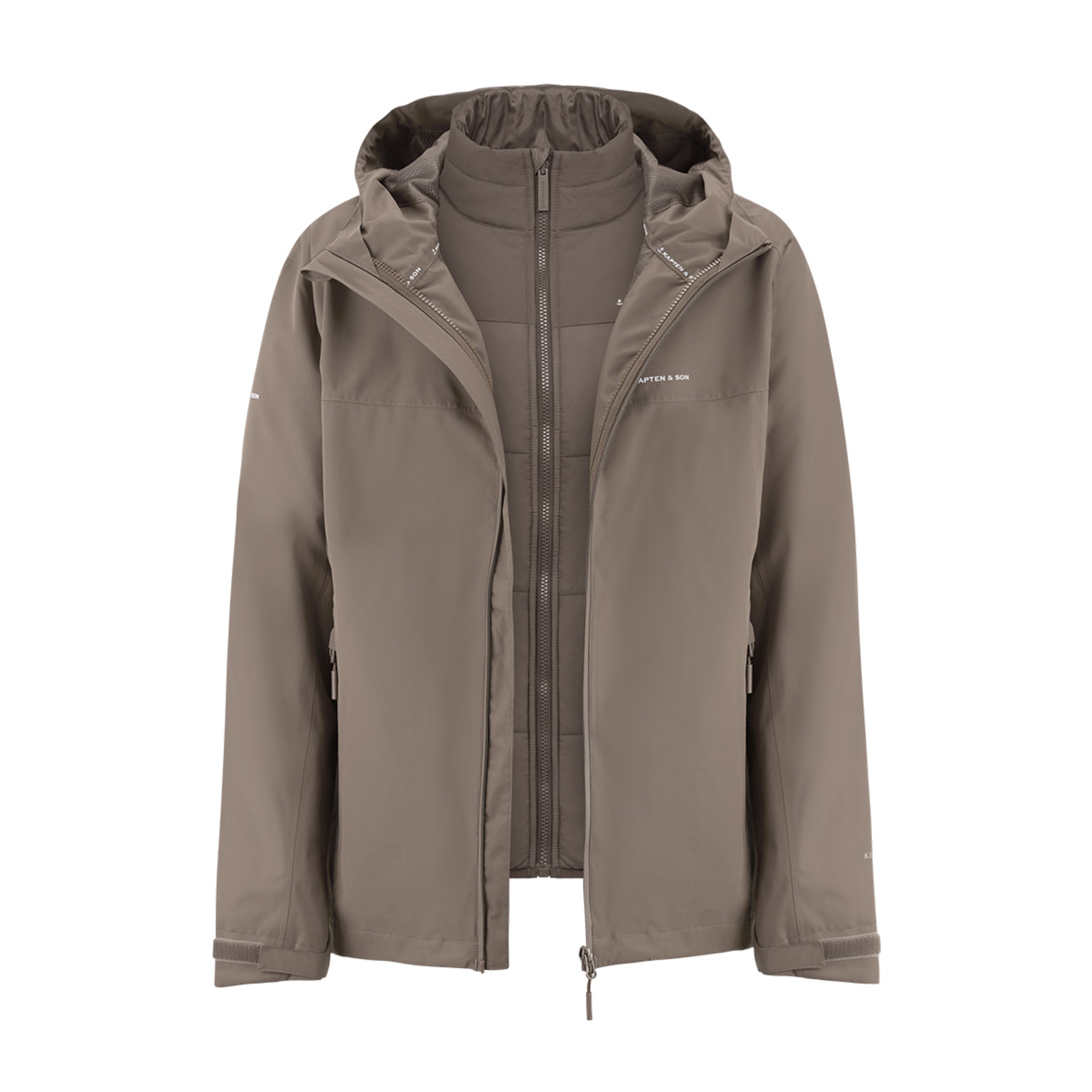 No seleccionado, Puffer 3in1 Rain Jacket, Puffer 3in1 Rain Jacket Taupe, Taupe