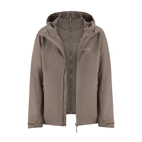 Puffer 3in1 Rain Jacket Taupe