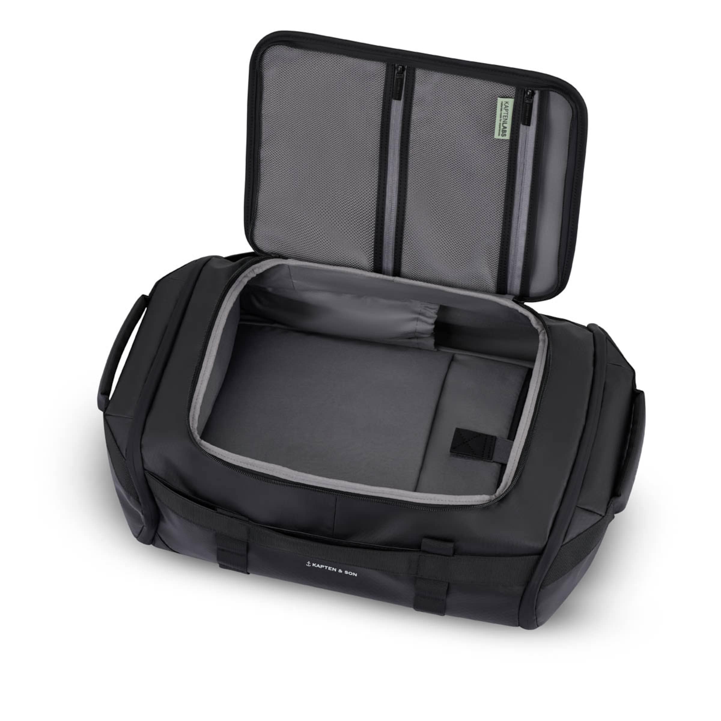 Lisbon Duffle Backpack Small All Black 