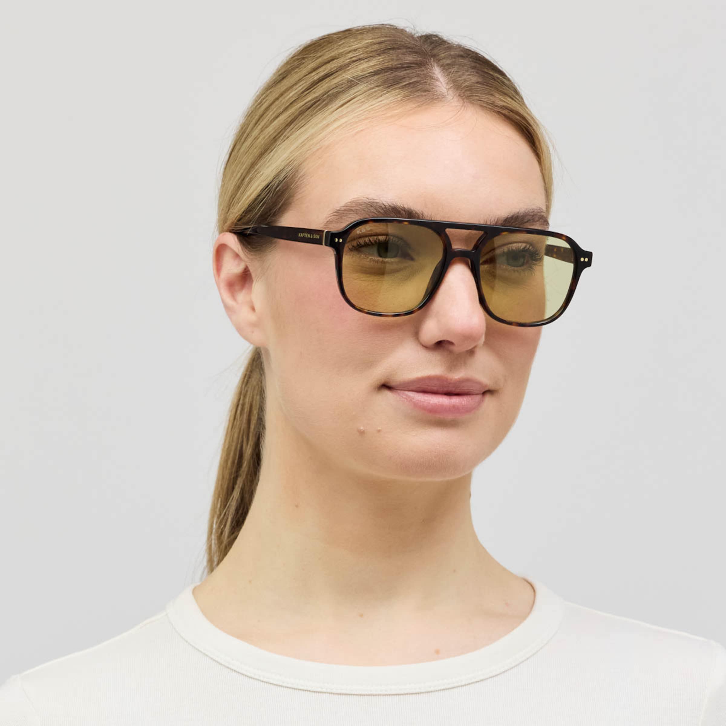 Zurich Oversize Small Dark Tortoise Green