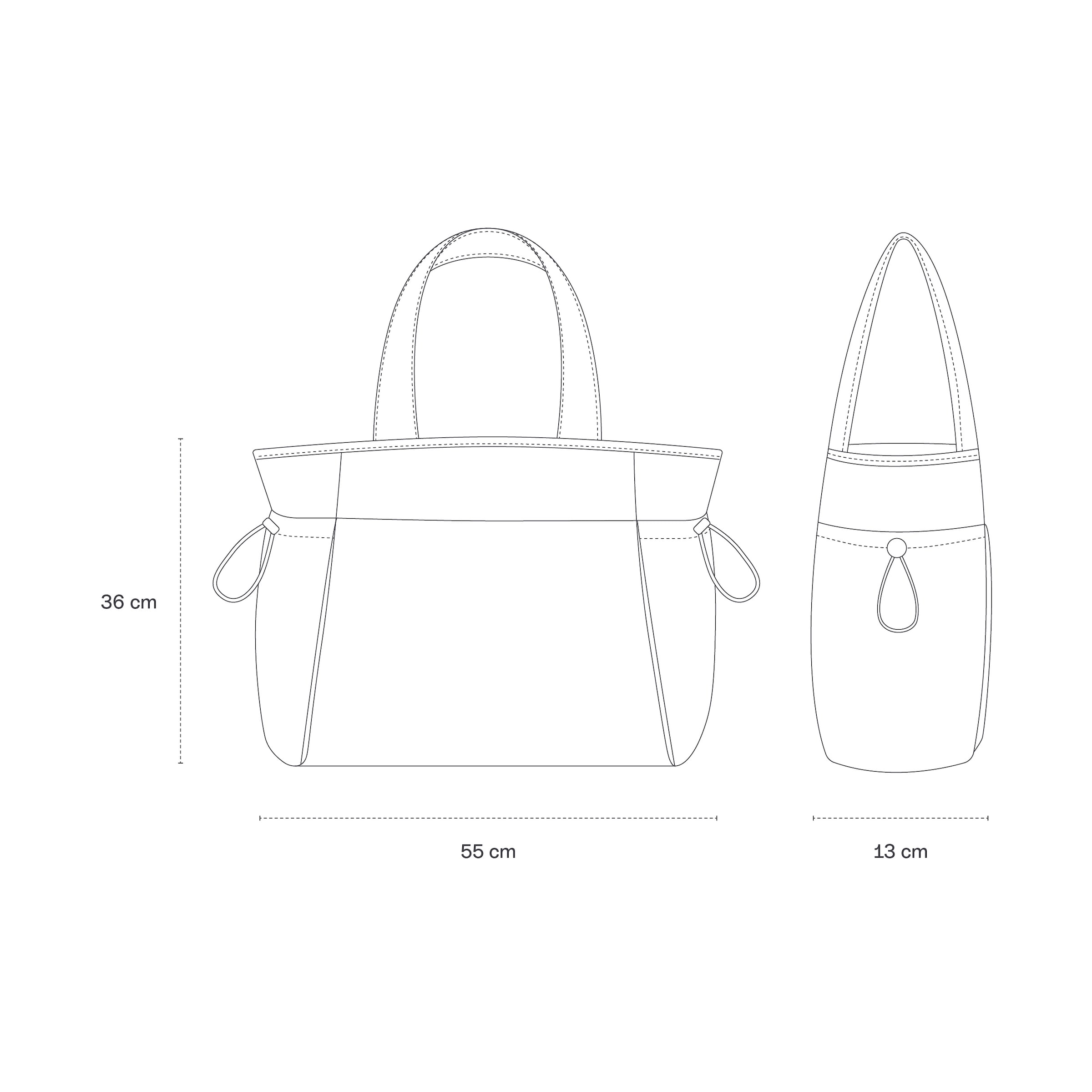 Hellvi Large Diaper Bag Set All Black