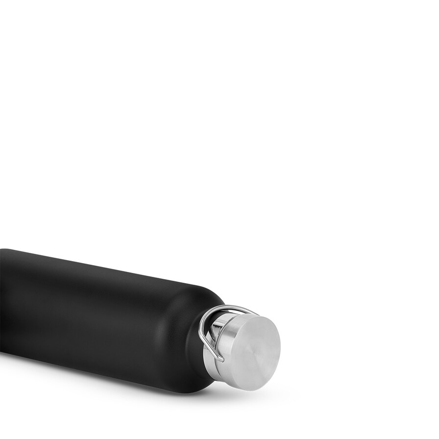 Water Bottle, Water Bottle Steel Black, Zwart, Afbeelding 2 van 5