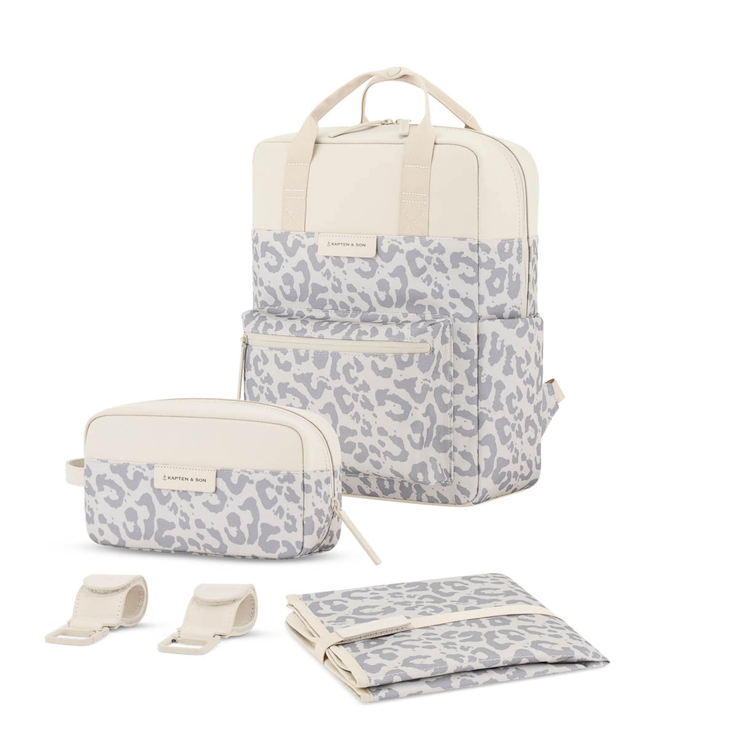 Bergen Pro Diaper Backpack Set Leo Sandstone