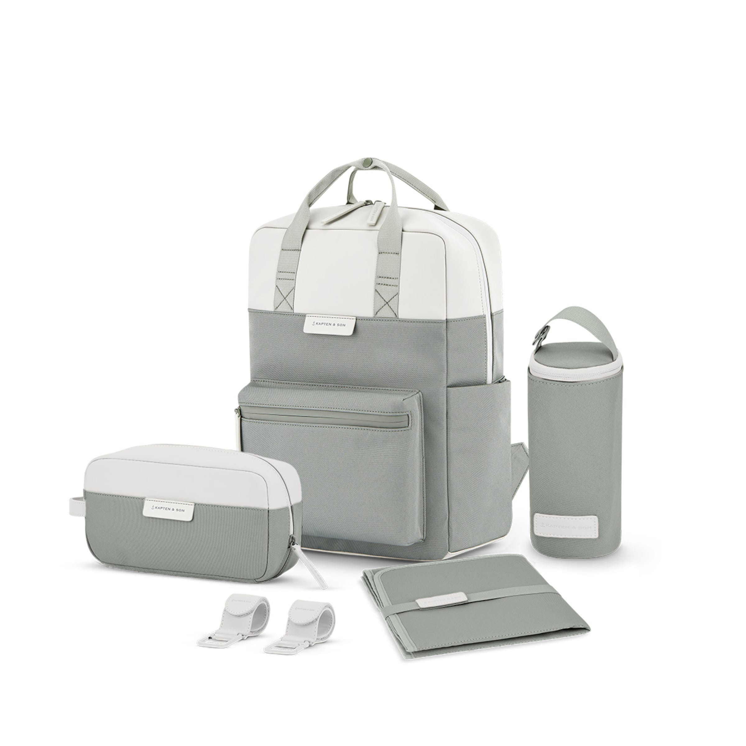Bergen Pro Diaper Backpack Set Muted Sage