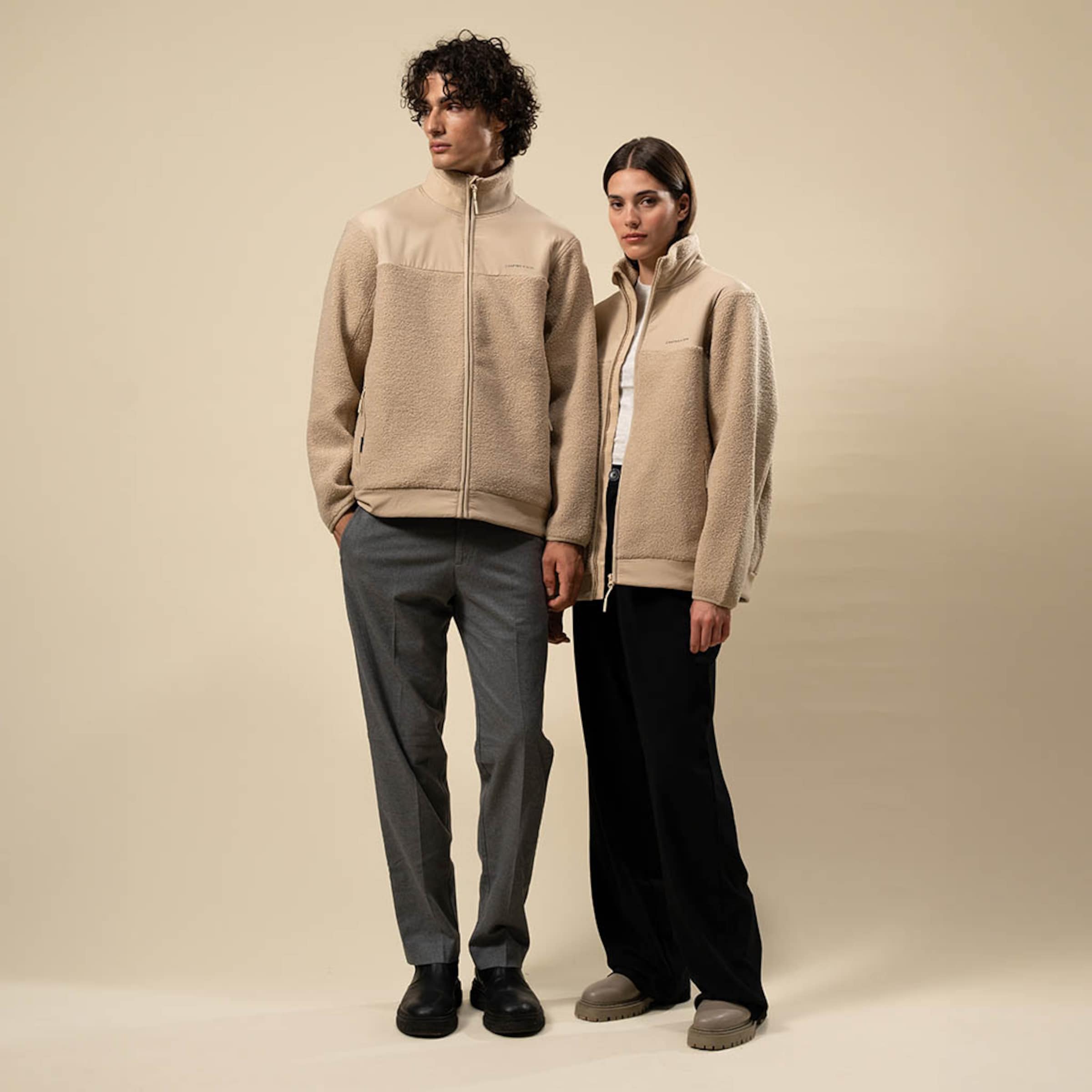 Teddy Fleece Jacket Sandstone