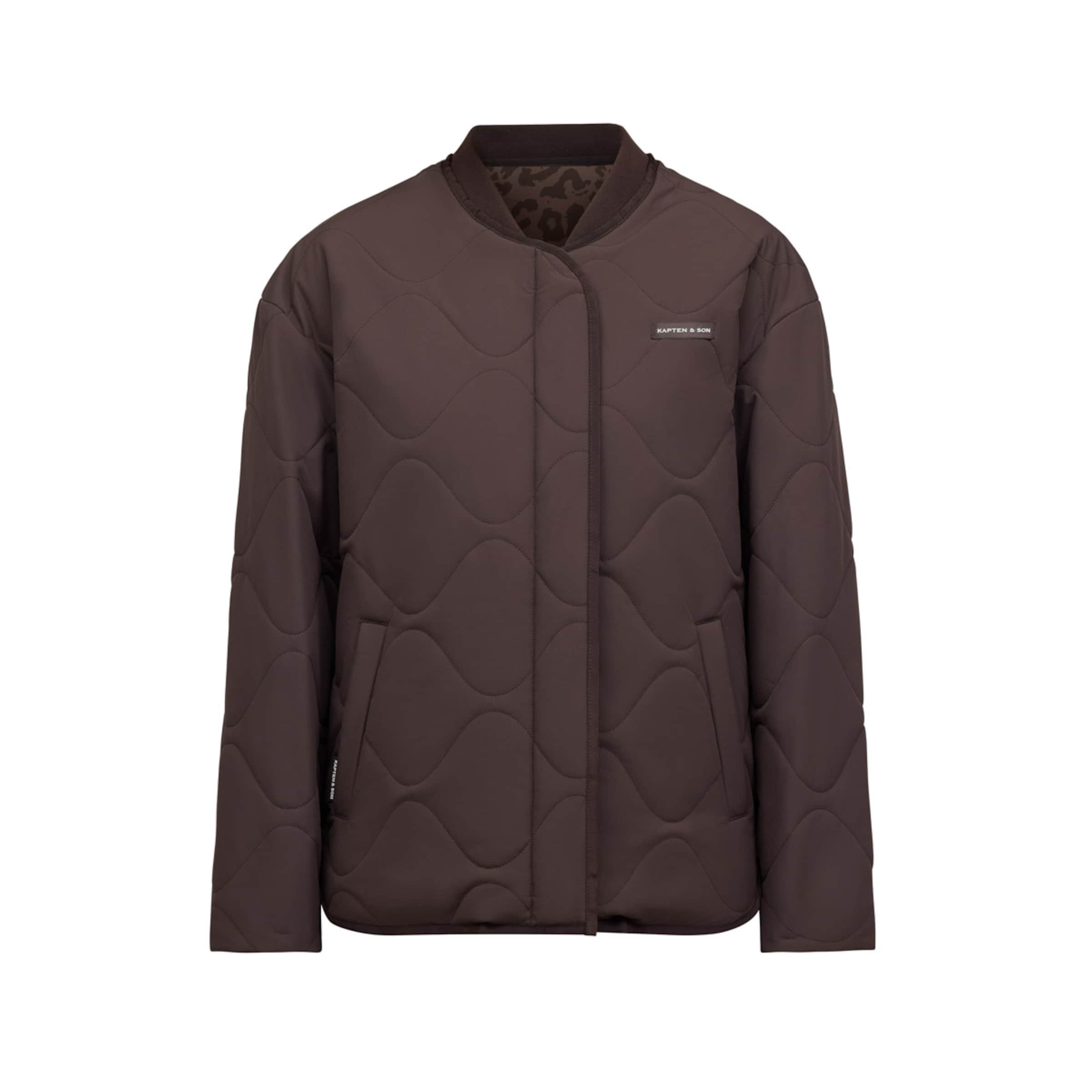 Reversible Bomber Puffer Jacket Chocolate Brown/Leo