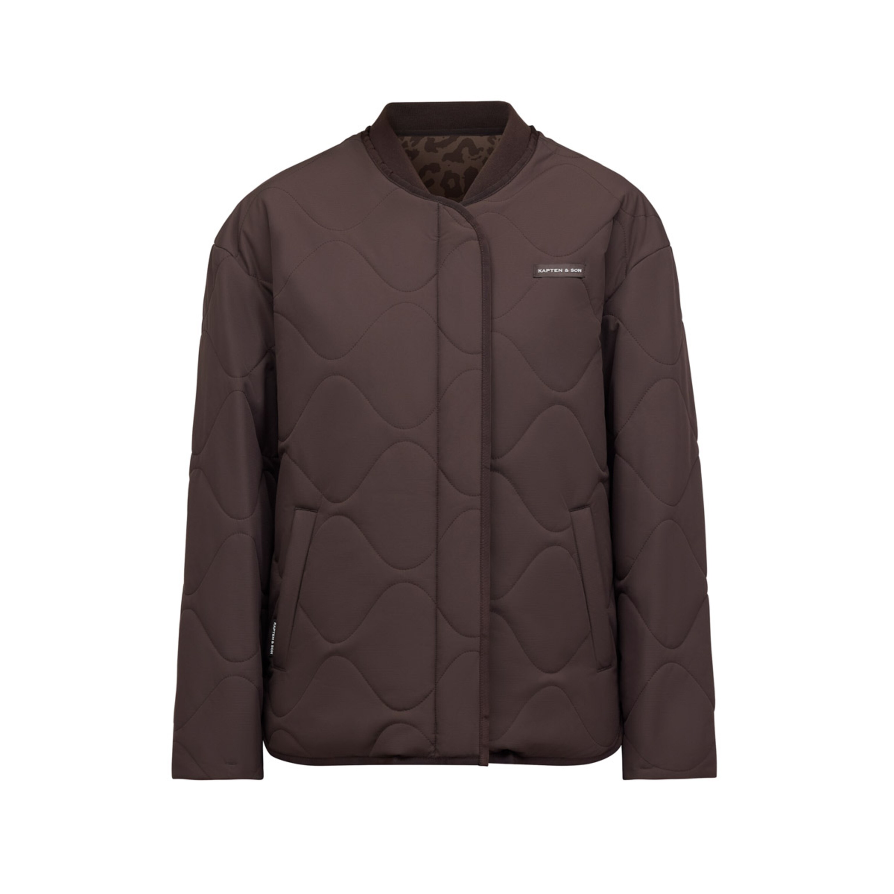 Nicht ausgewählt, Reversible Bomber Puffer Jacket, Reversible Bomber Puffer Jacket Chocolate Brown/Leo Dunkelbraun