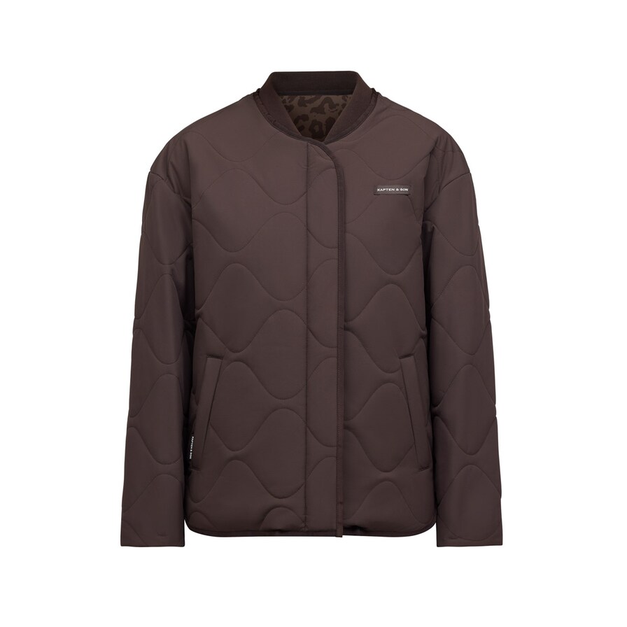 Reversible Bomber Puffer Jacket, Reversible Bomber Puffer Jacket Chocolate Brown/Leo Dunkelbraun, Bild 1 von 13