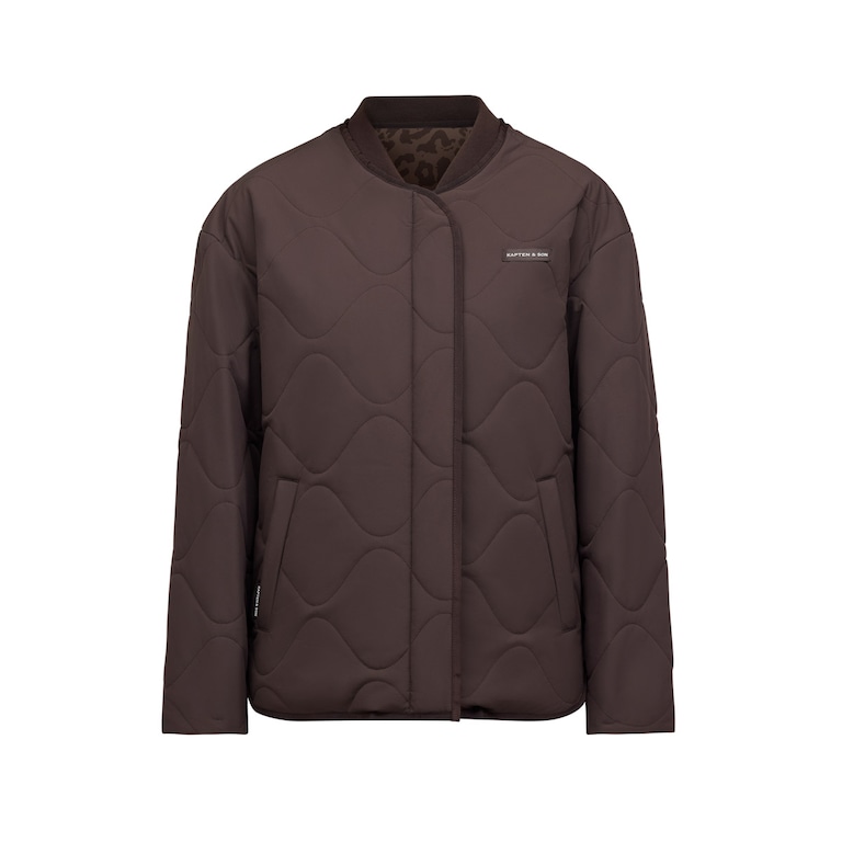 Reversible Bomber Puffer Jacket, Reversible Bomber Puffer Jacket Chocolate Brown/Leo Dunkelbraun
