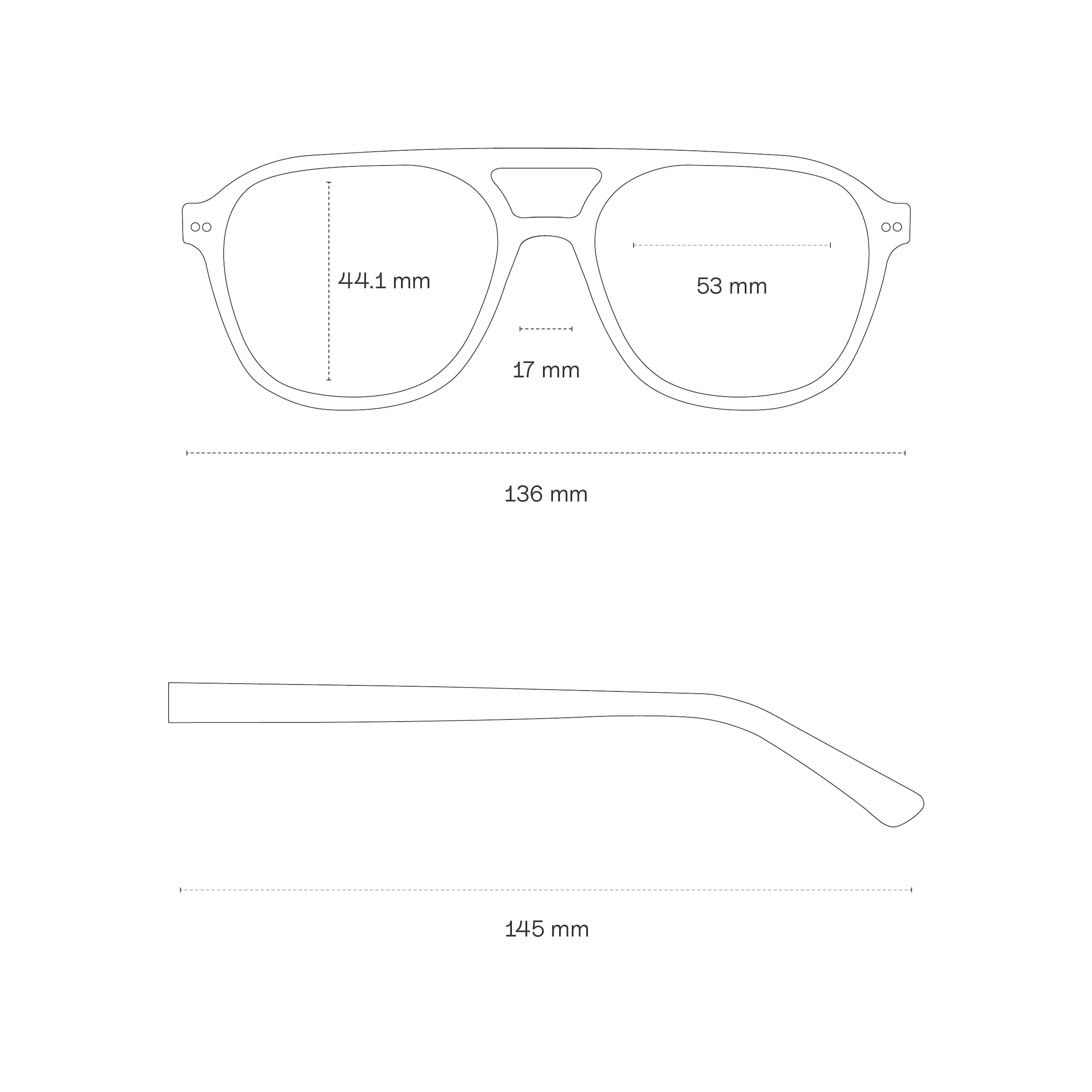 Zurich Oversize Small Transparent Hazel Light Brown