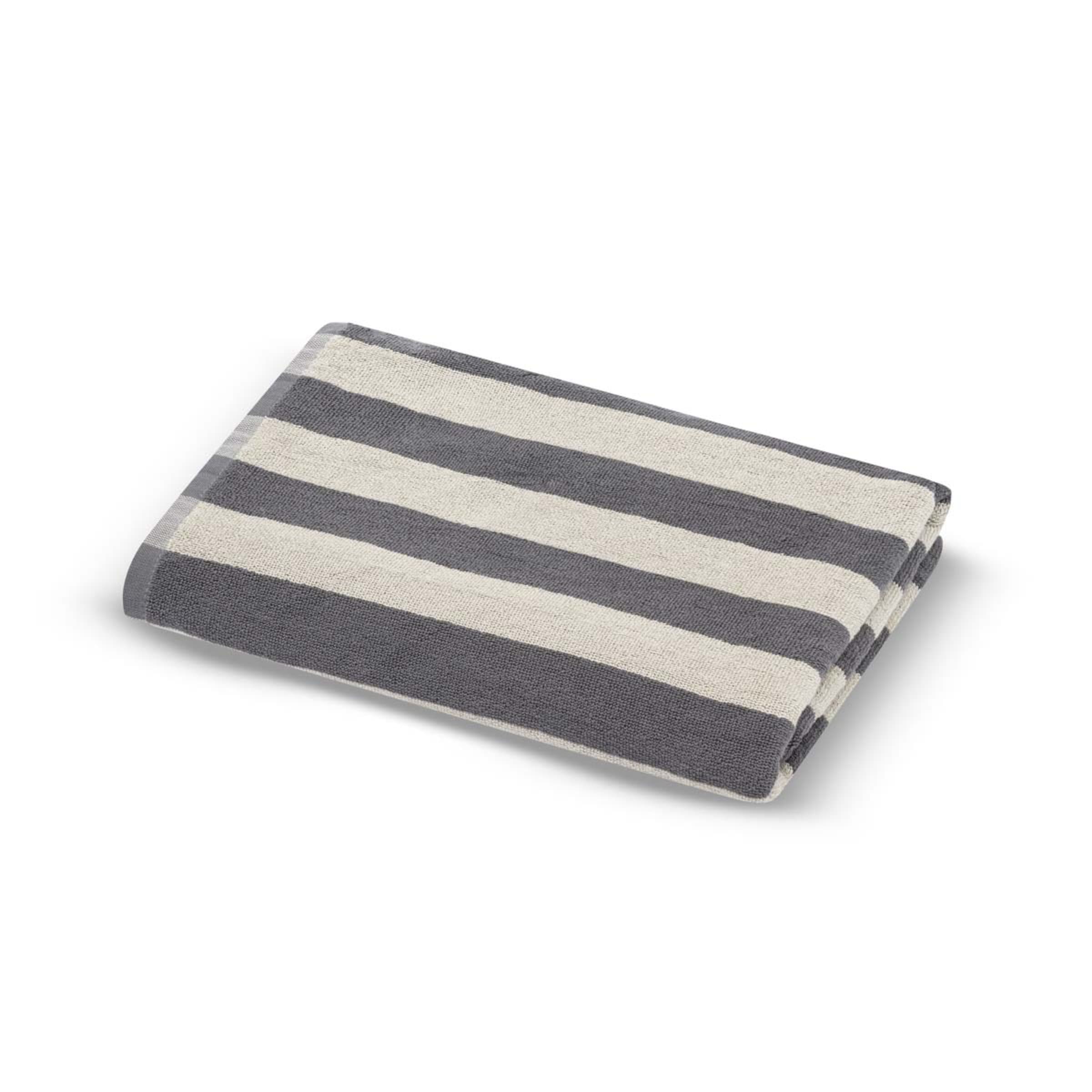 Towel Sand Black Stripe
