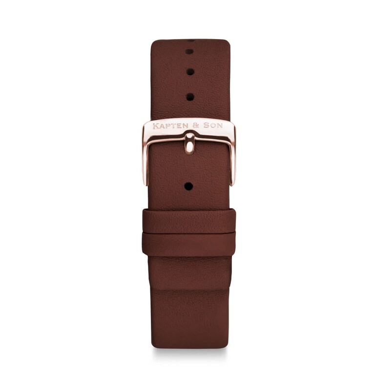 Leather Strap Brown Leather Rose Gold